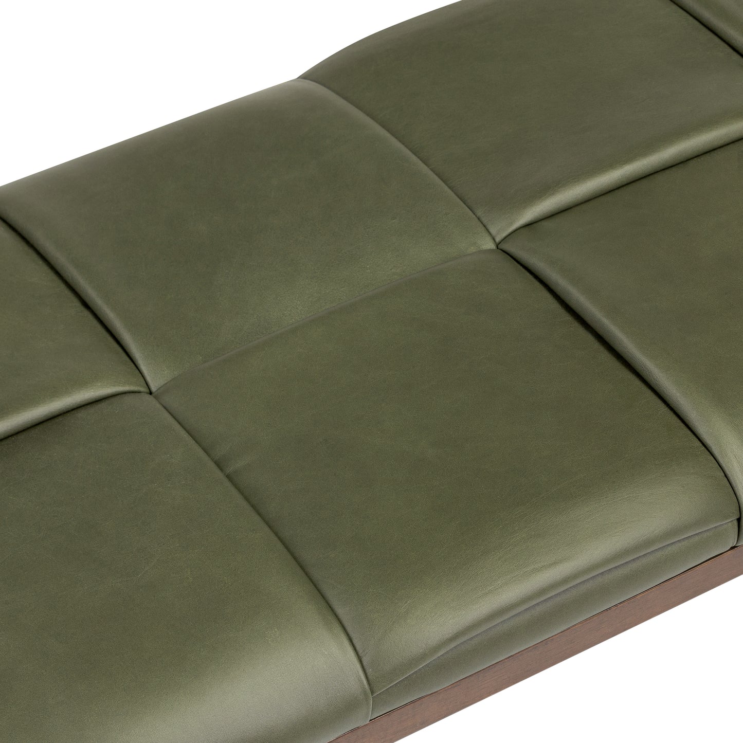 Lapua 55" Leather Bench | Olivine Green