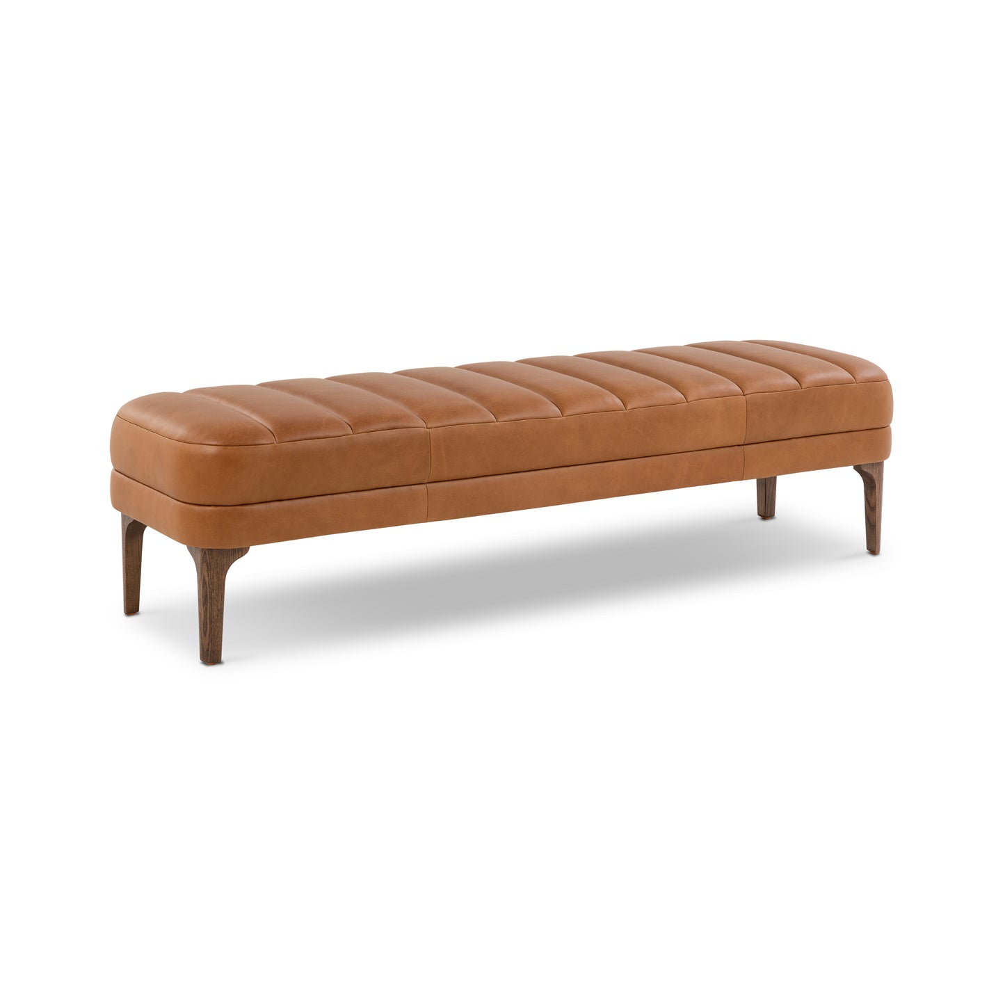 Canale 63" Leather Bench | Saddle Tan