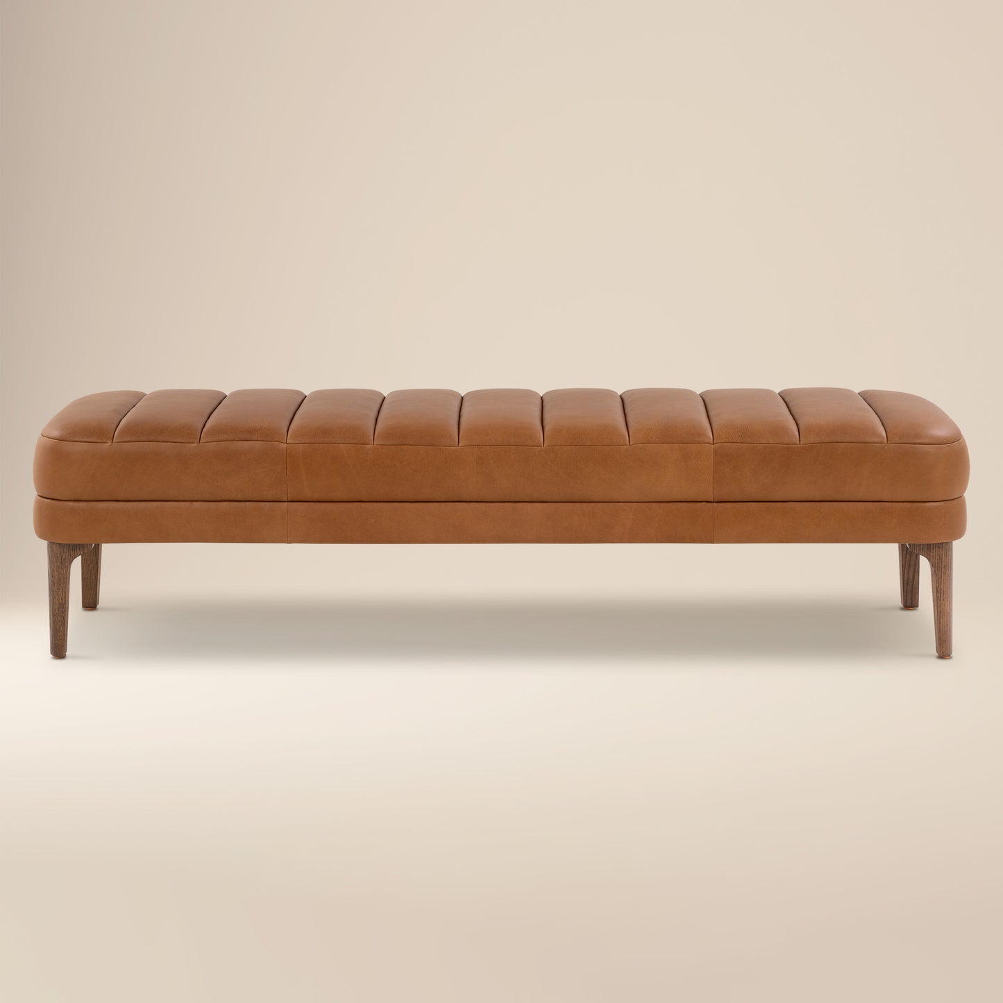 Canale 63" Leather Bench | Saddle Tan