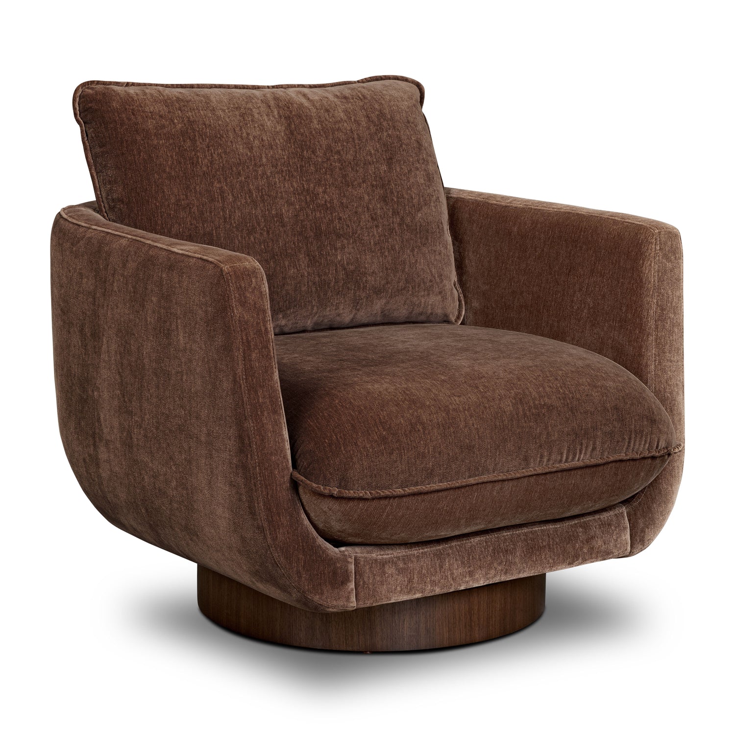 Carla Swivel Lounge Chair | Bronzer Brown 