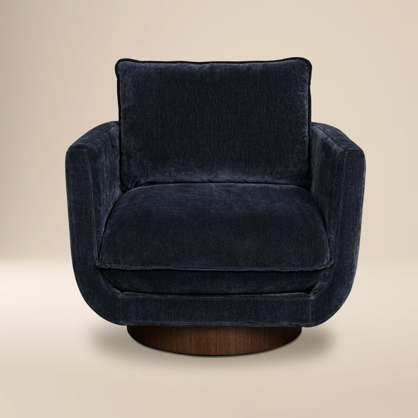 Carla Swivel Lounge Chair | Mystic Blue