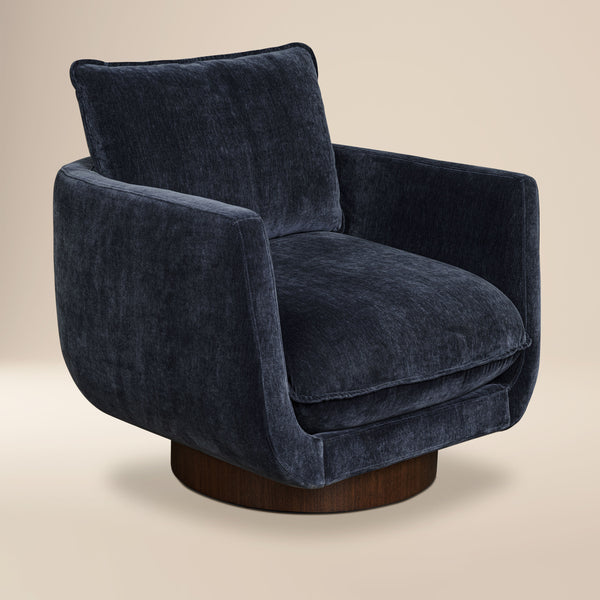 Carla Swivel Lounge Chair | Mystic Blue