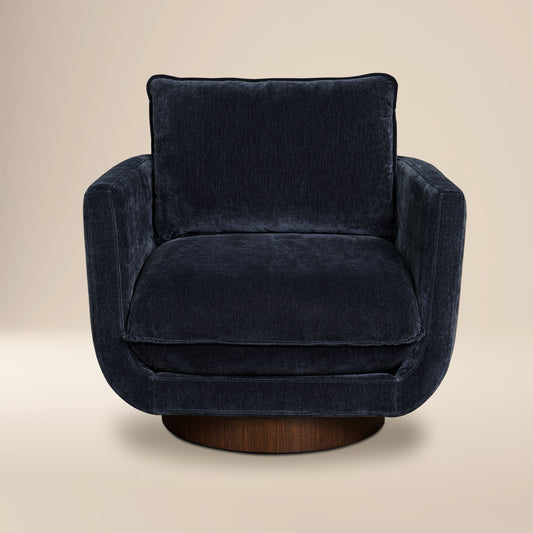Carla Swivel Lounge Chair | Mystic Blue