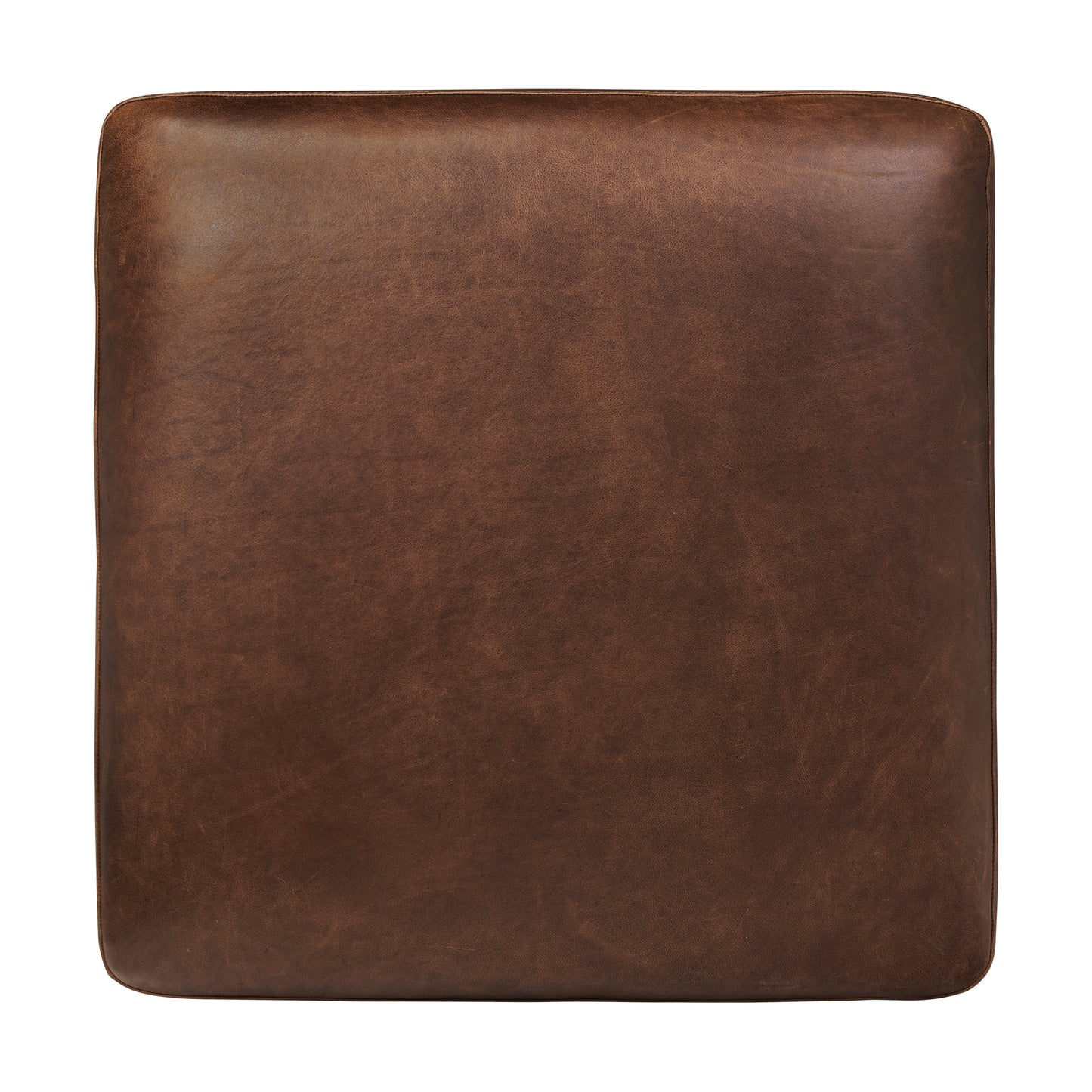 Sorrento Leather Ottoman | Chocolate Brown