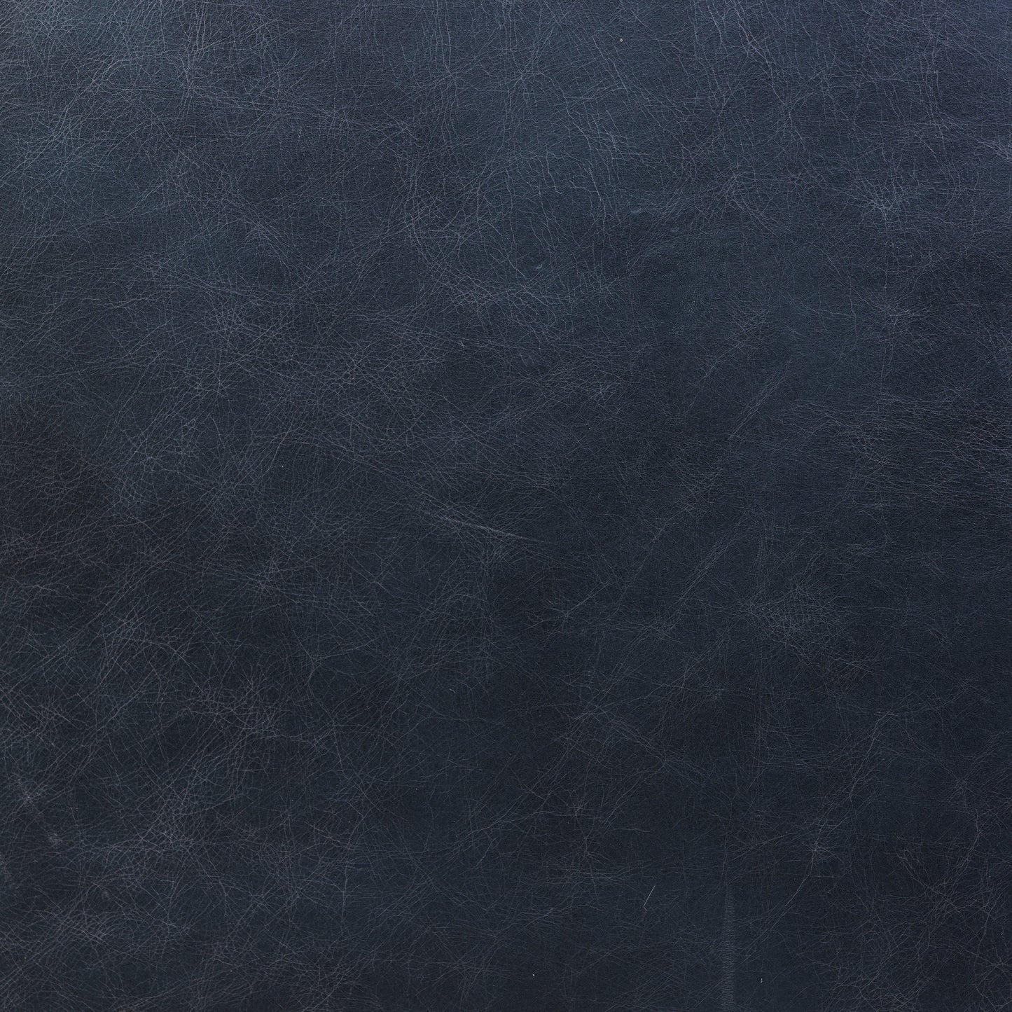 Sorrento Leather Ottoman | Nightfall Blue