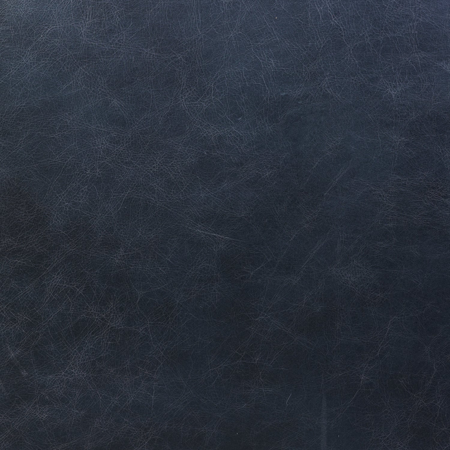 Sorrento Leather Ottoman | Nightfall Blue 