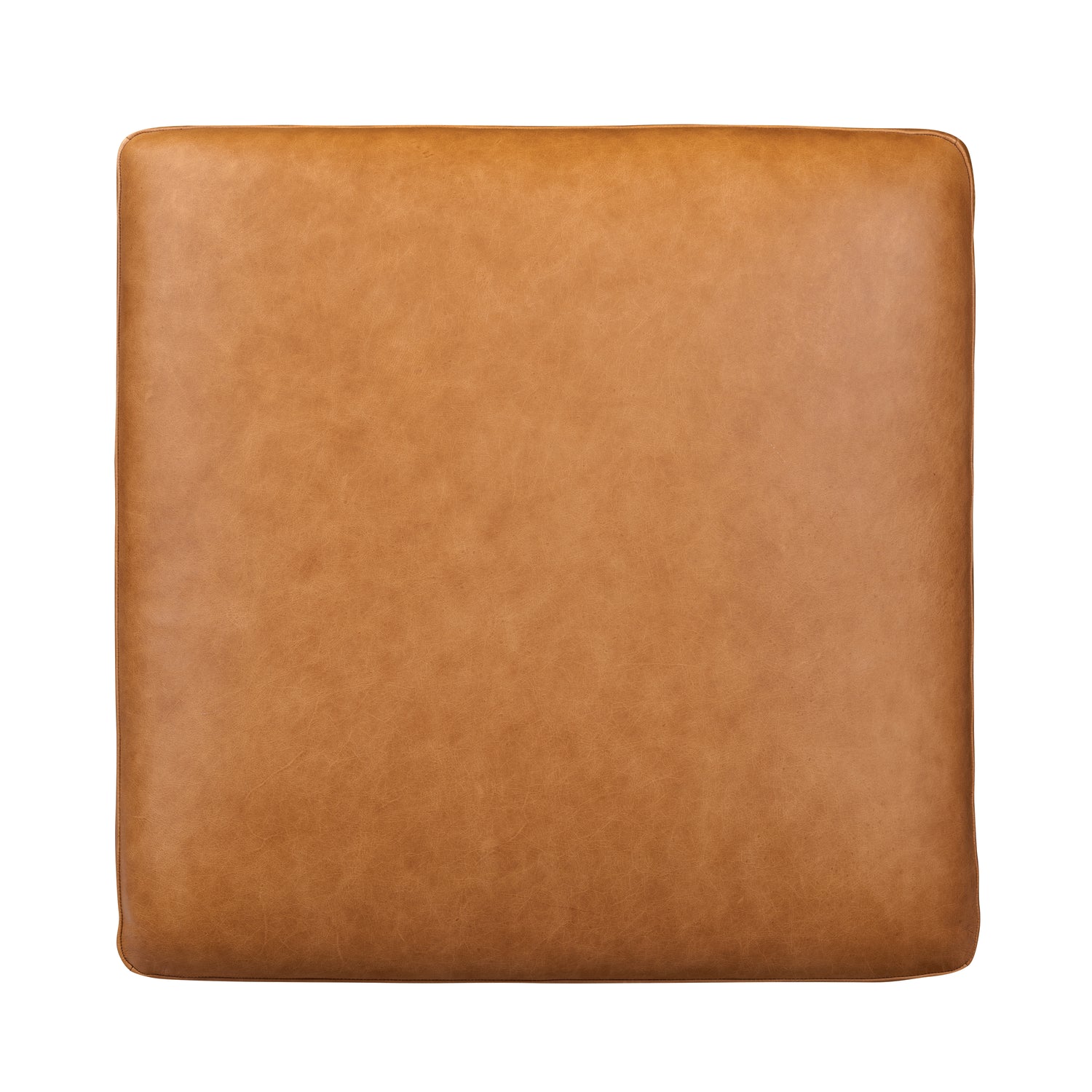 Sorrento Leather Ottoman | Cognac Tan 