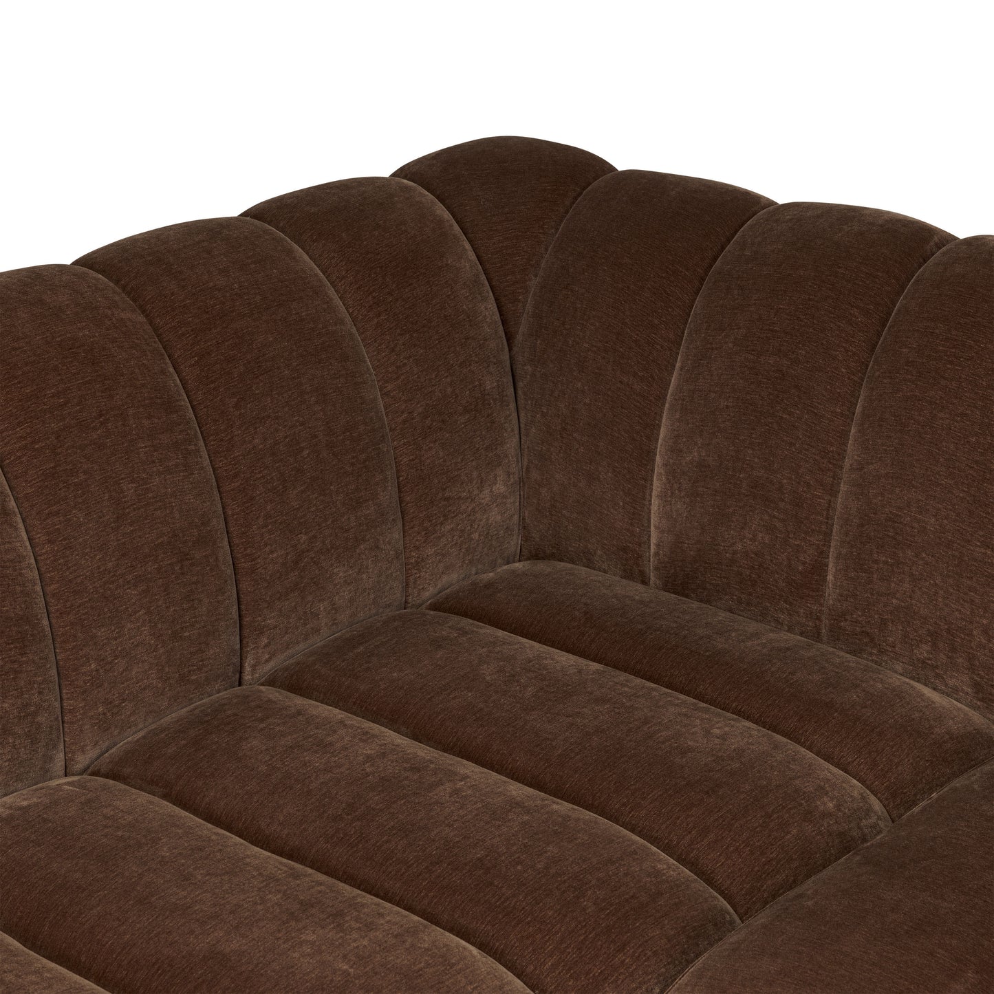 Pomona 125" Left-Facing Bumper Sectional | Bronzer Brown
