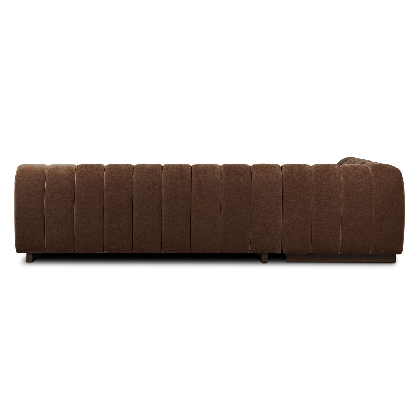 Pomona 125" Left-Facing Bumper Sectional | Bronzer Brown