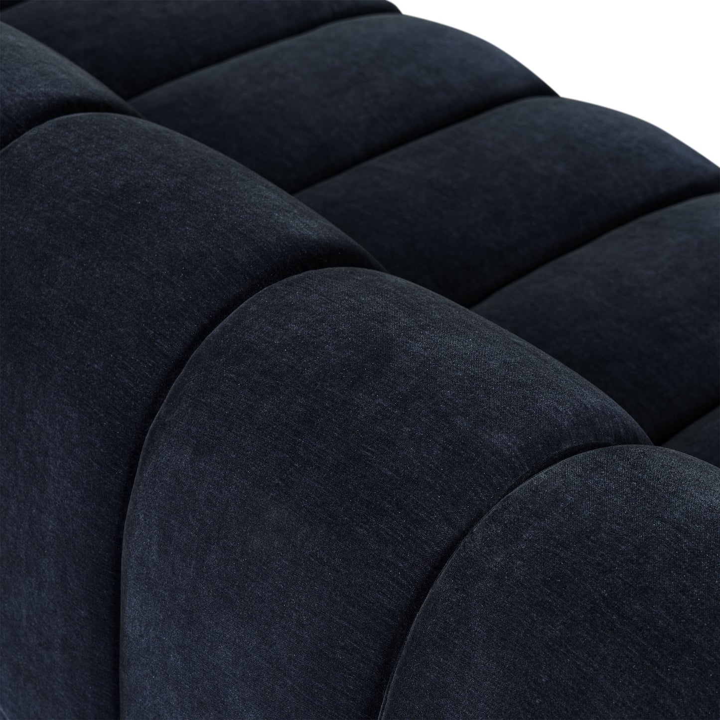Pomona 125" Left-Facing Bumper Sectional | Mystic Blue