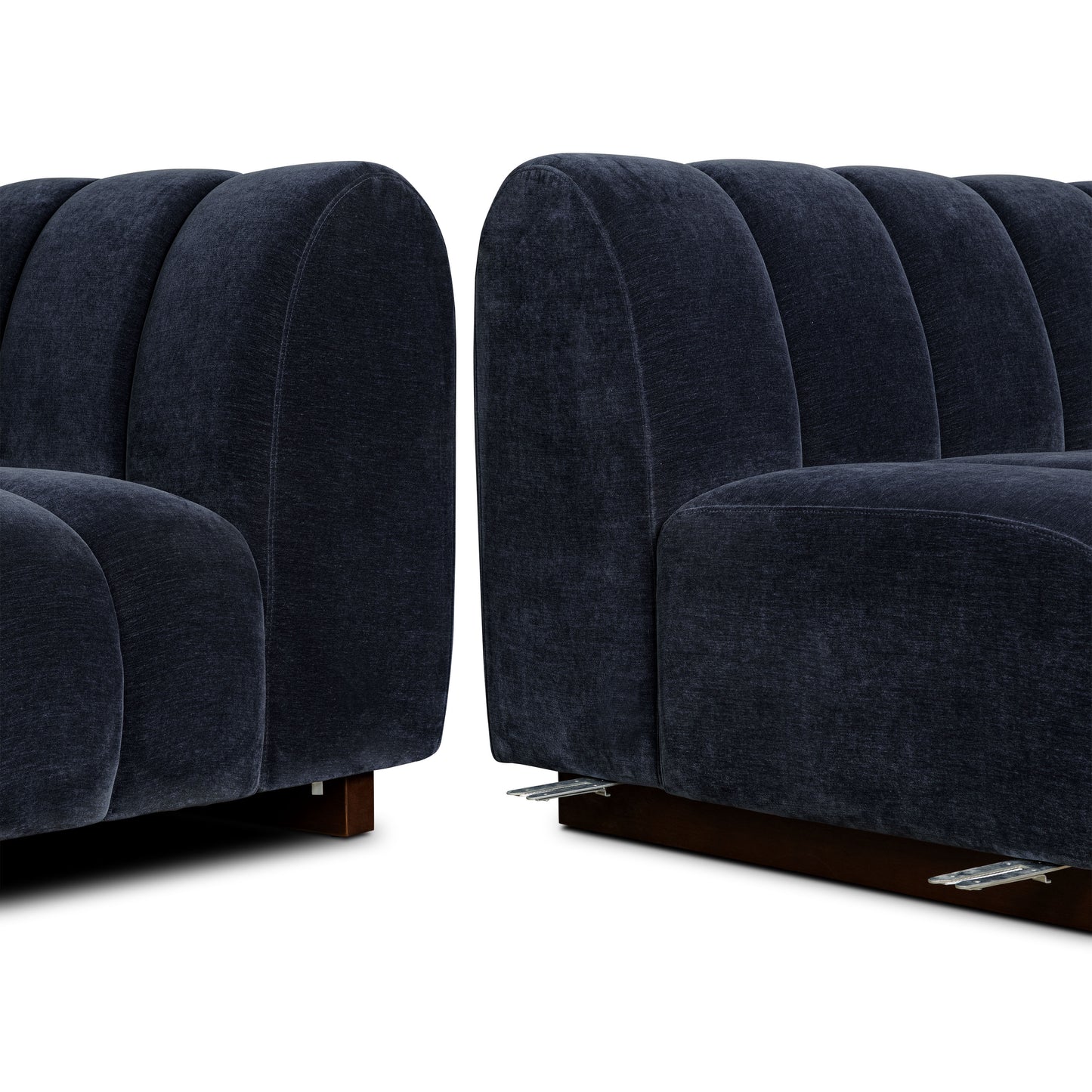 Pomona 125" Left-Facing Bumper Sectional | Mystic Blue