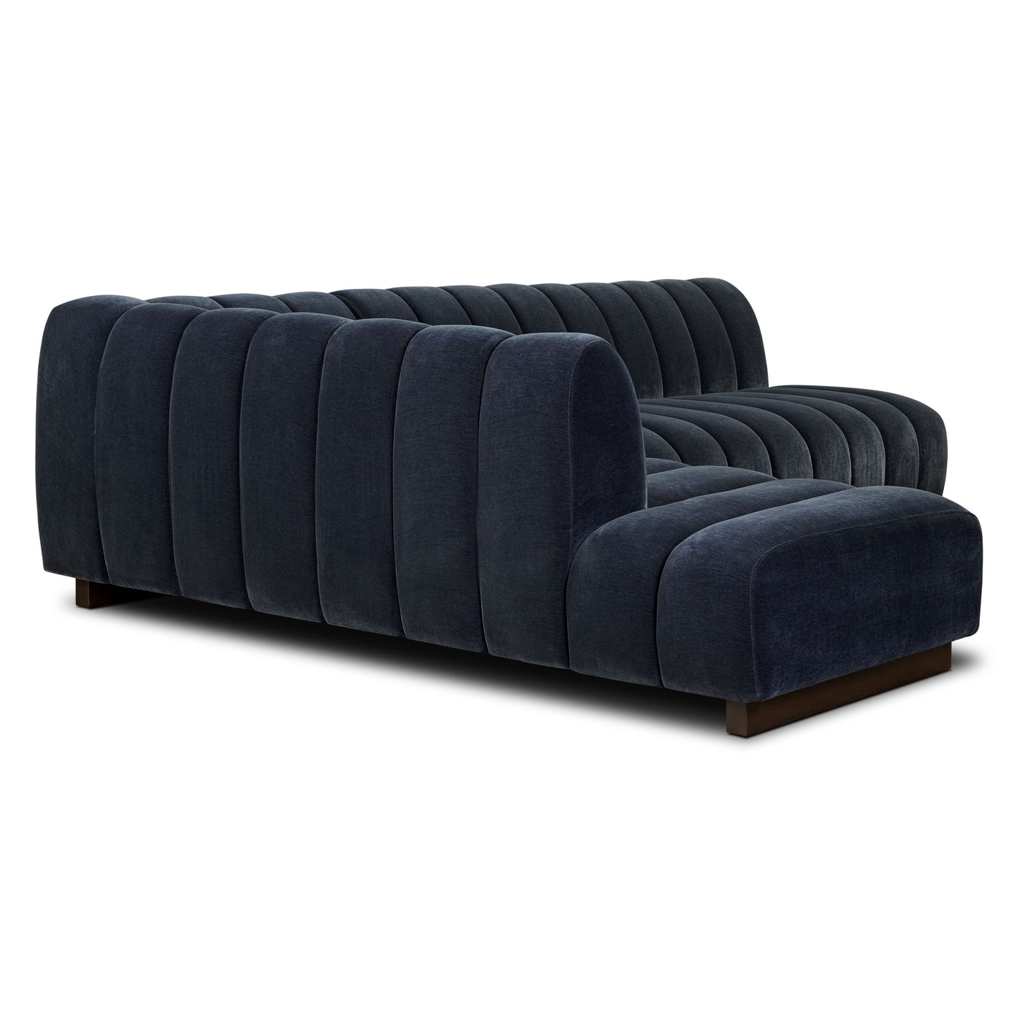 Pomona 125" Left-Facing Bumper Sectional | Mystic Blue