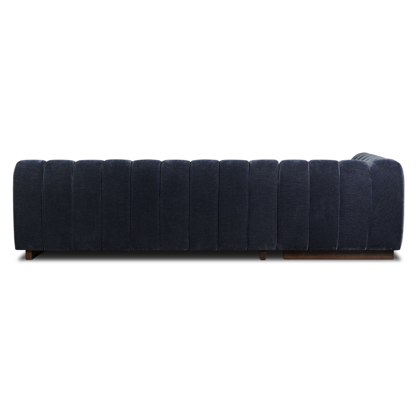 Pomona 125" Left-Facing Bumper Sectional | Mystic Blue