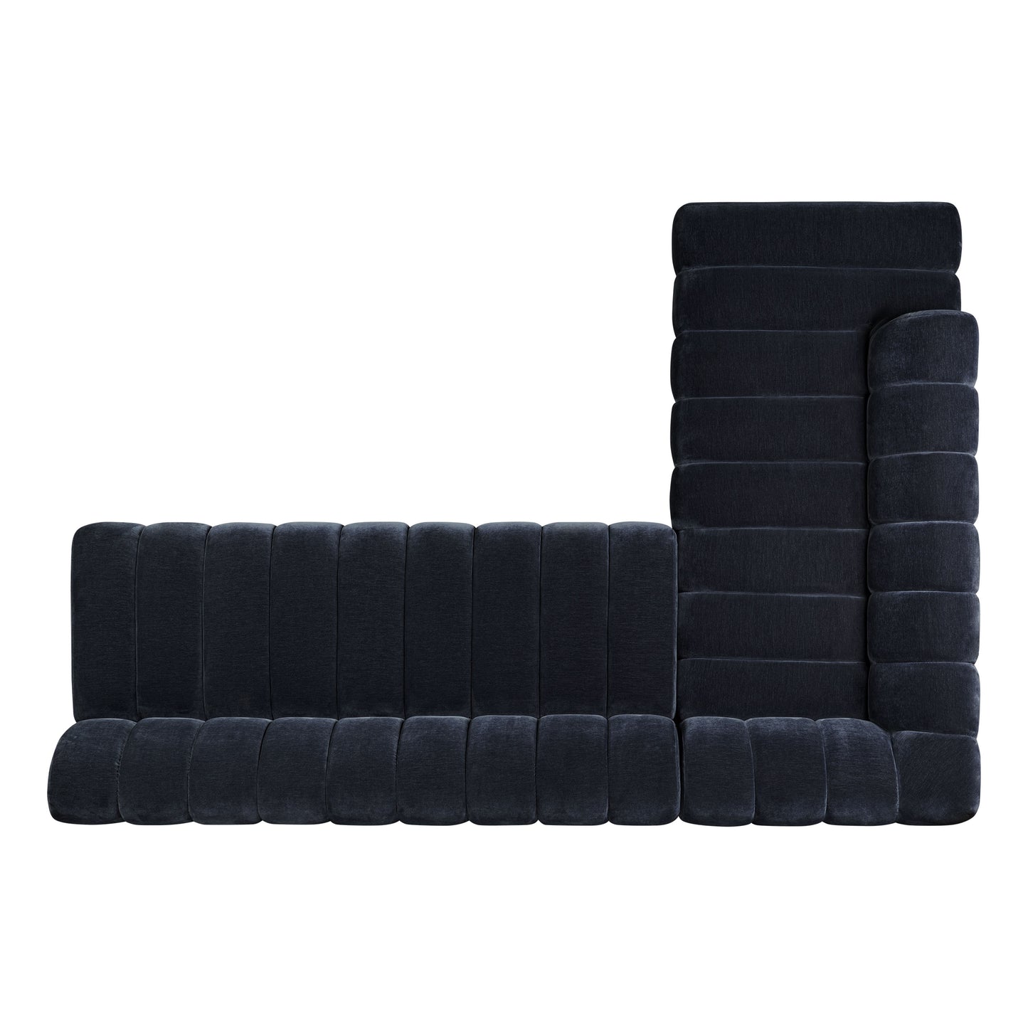 Pomona 125" Left-Facing Bumper Sectional | Mystic Blue