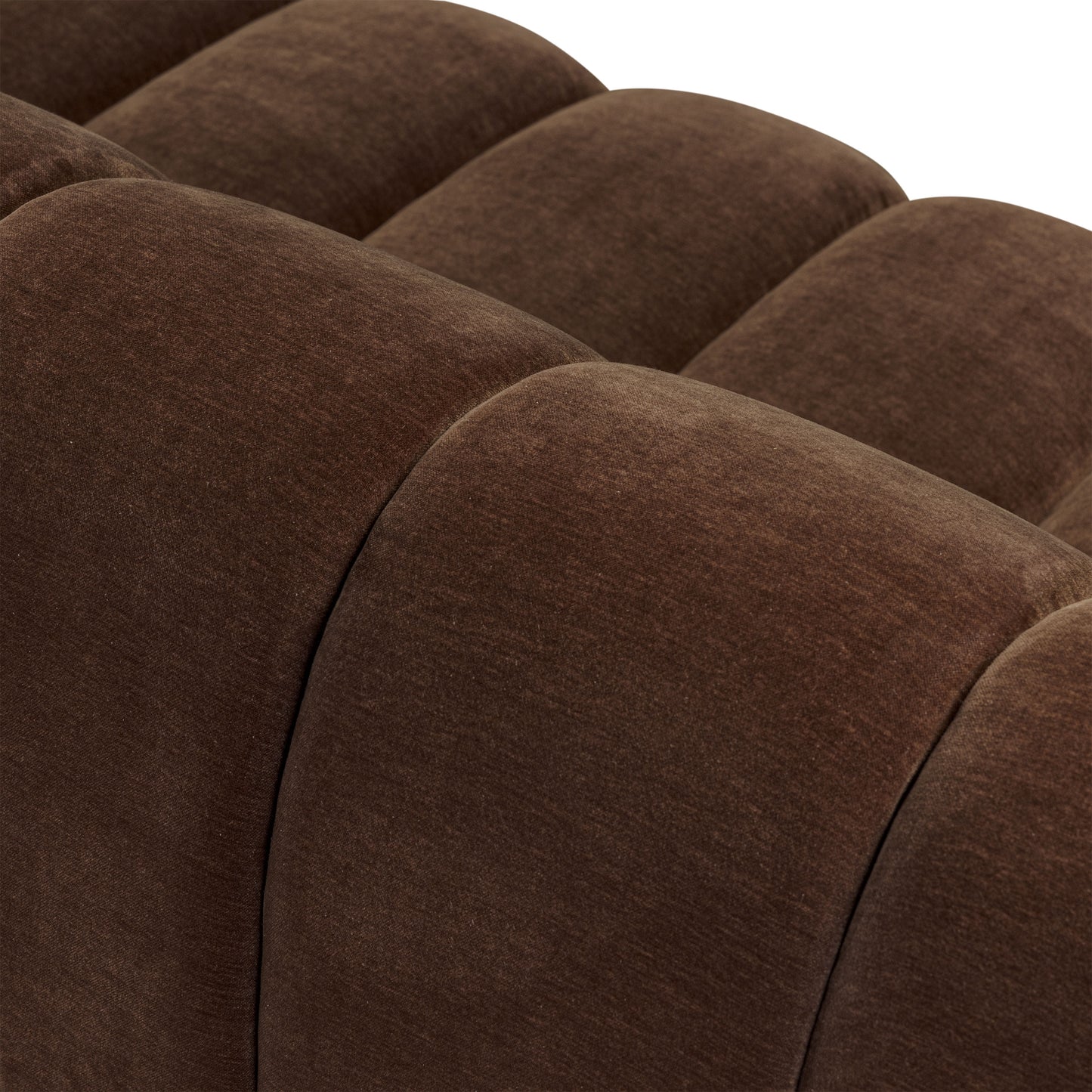 Pomona 125" Right-Facing Bumper Sectional | Bronzer Brown