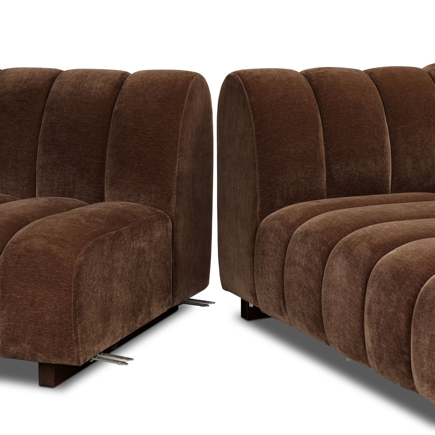 Pomona 125" Right-Facing Bumper Sectional | Bronzer Brown