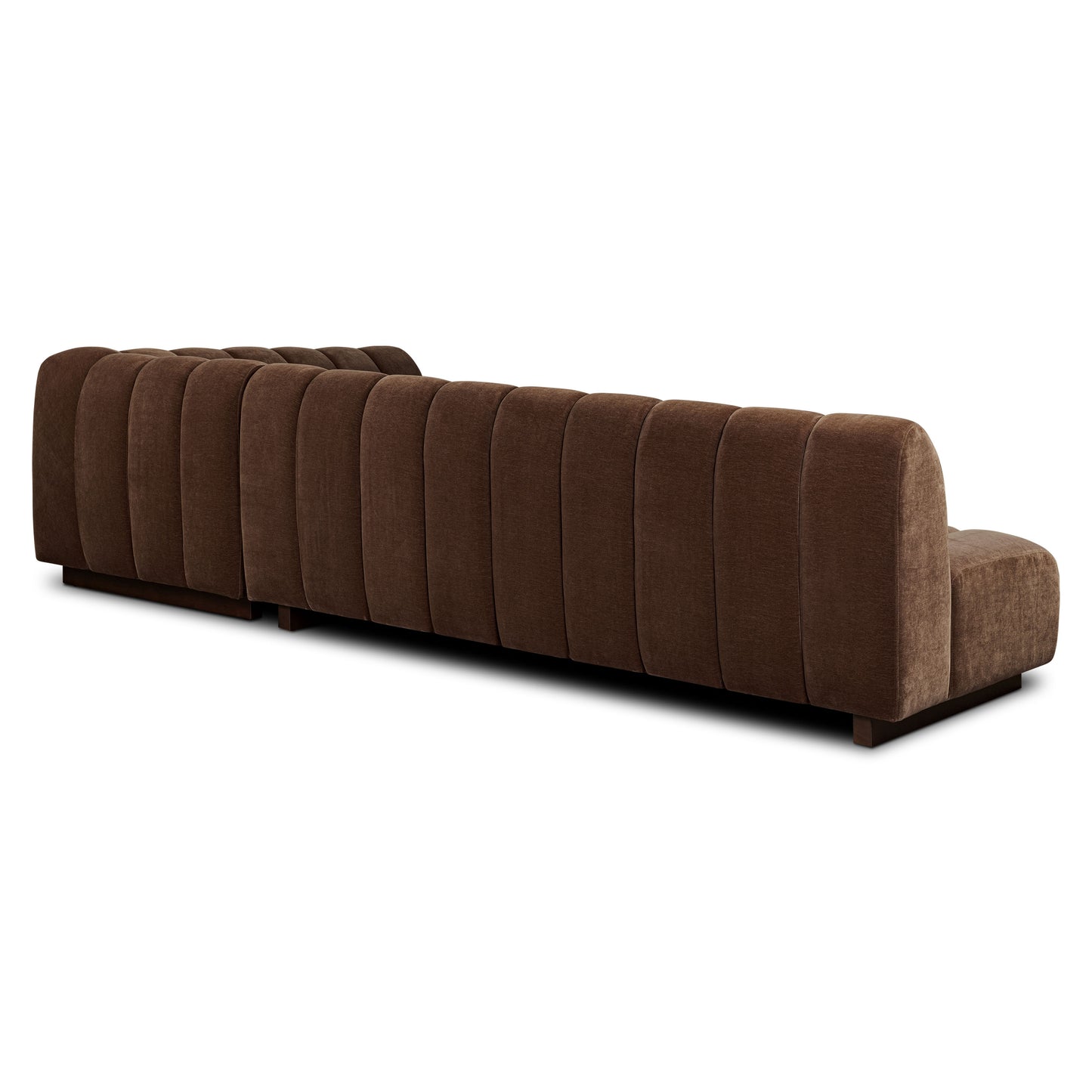 Pomona 125" Right-Facing Bumper Sectional | Bronzer Brown