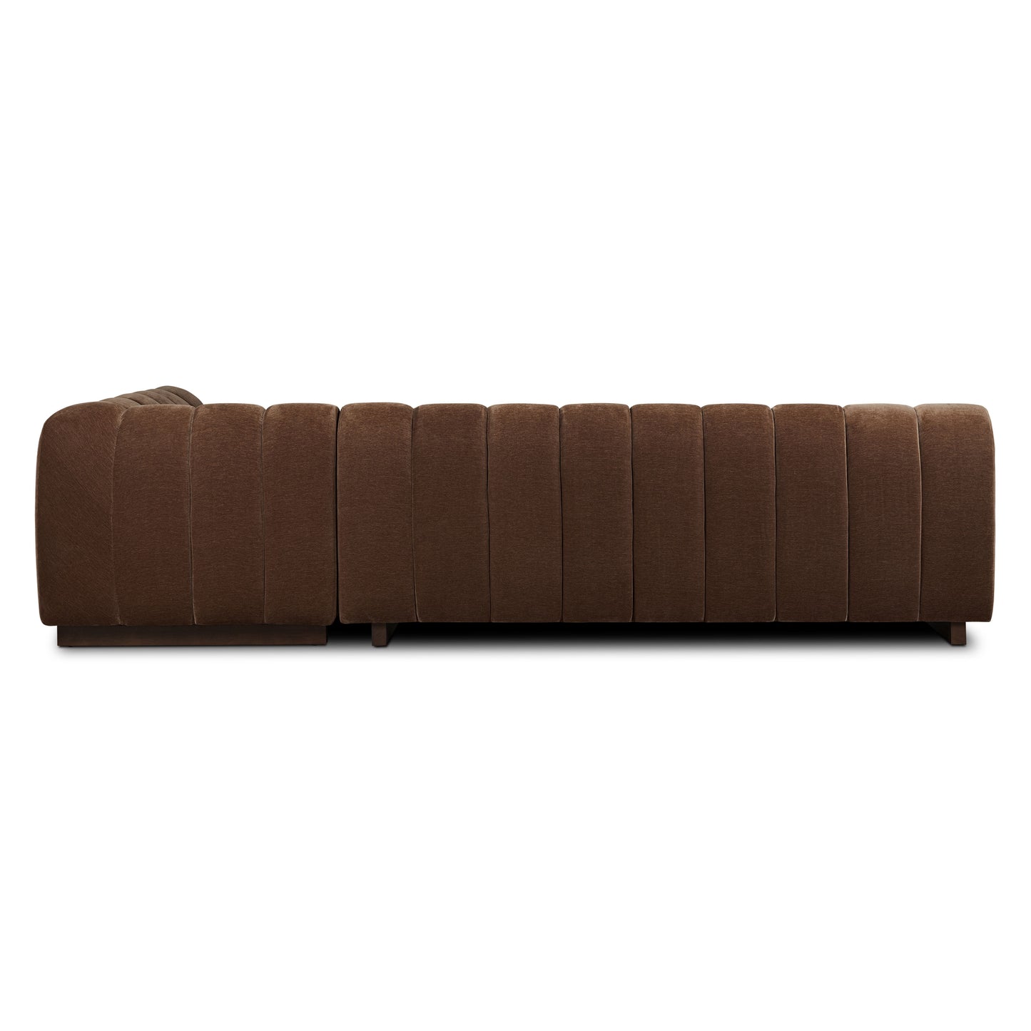 Pomona 125" Right-Facing Bumper Sectional | Bronzer Brown