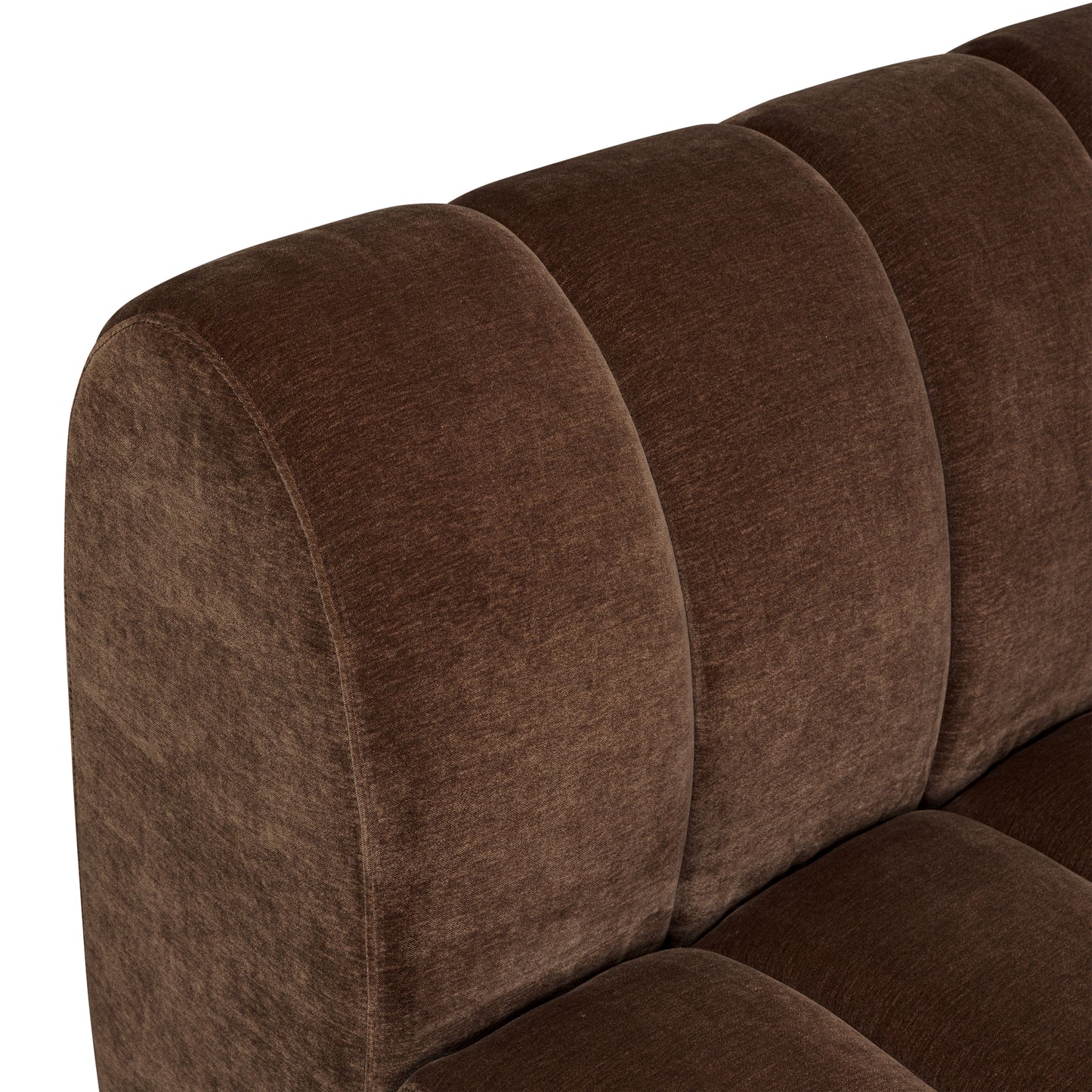 Pomona 125" Right-Facing Bumper Sectional | Bronzer Brown