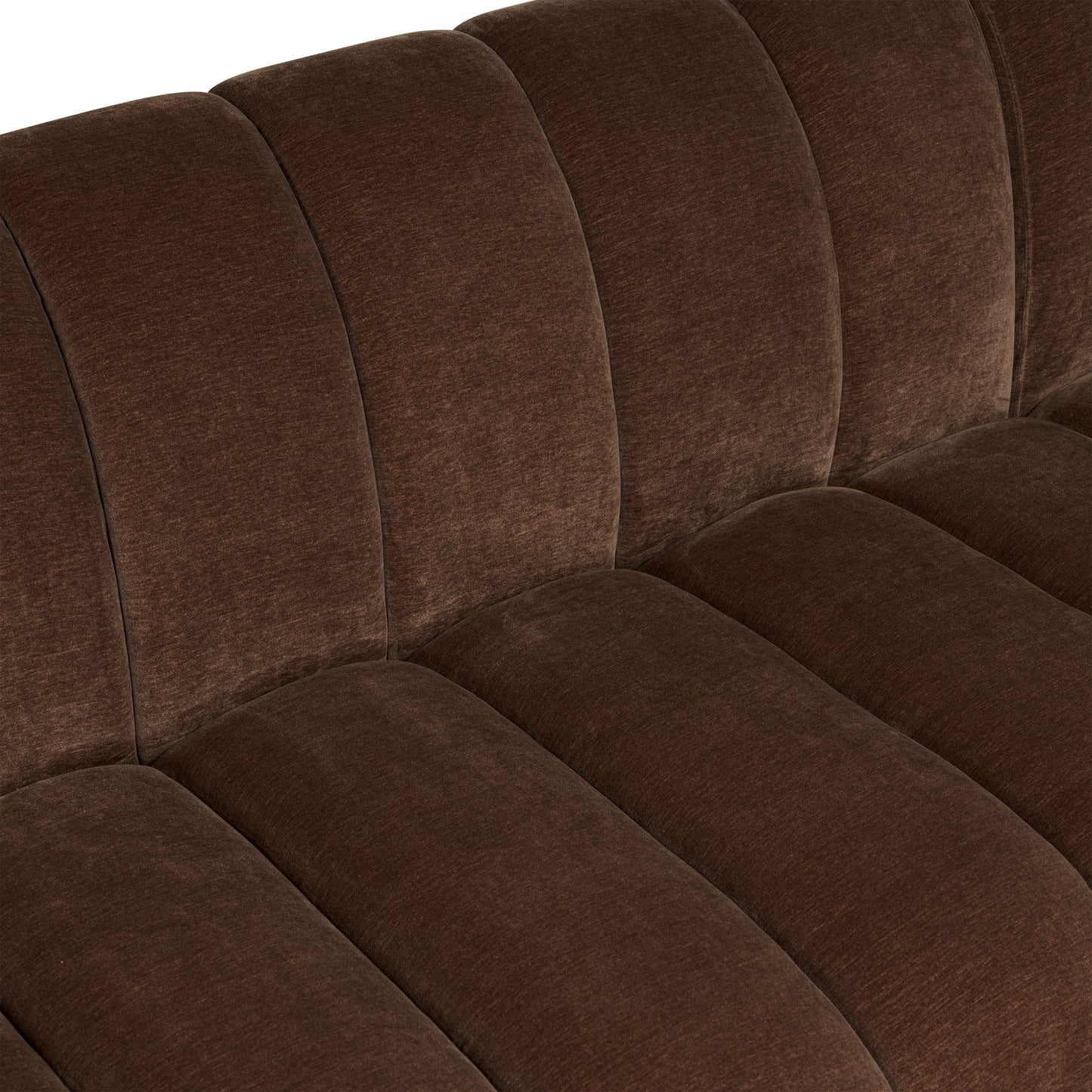 Pomona 125" Right-Facing Bumper Sectional | Bronzer Brown