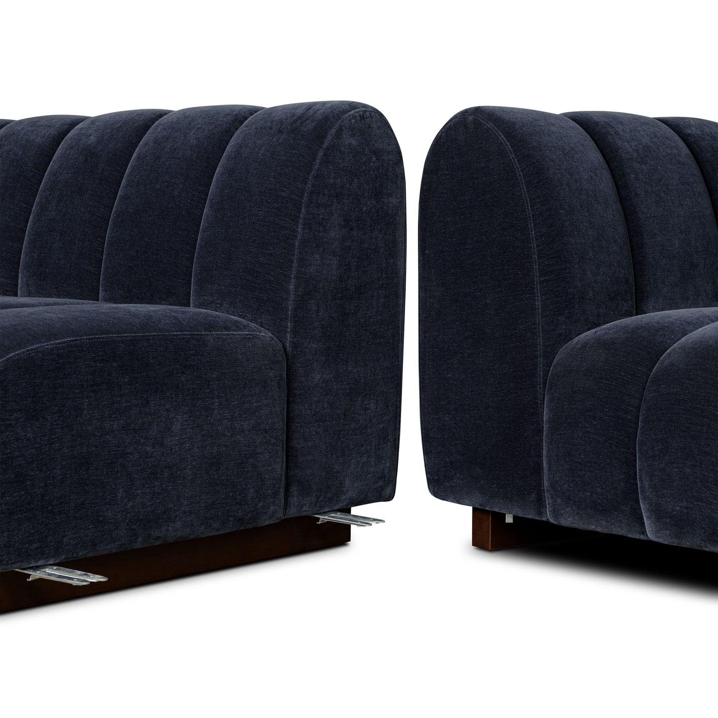 Pomona 125" Right-Facing Bumper Sectional | Mystic Blue