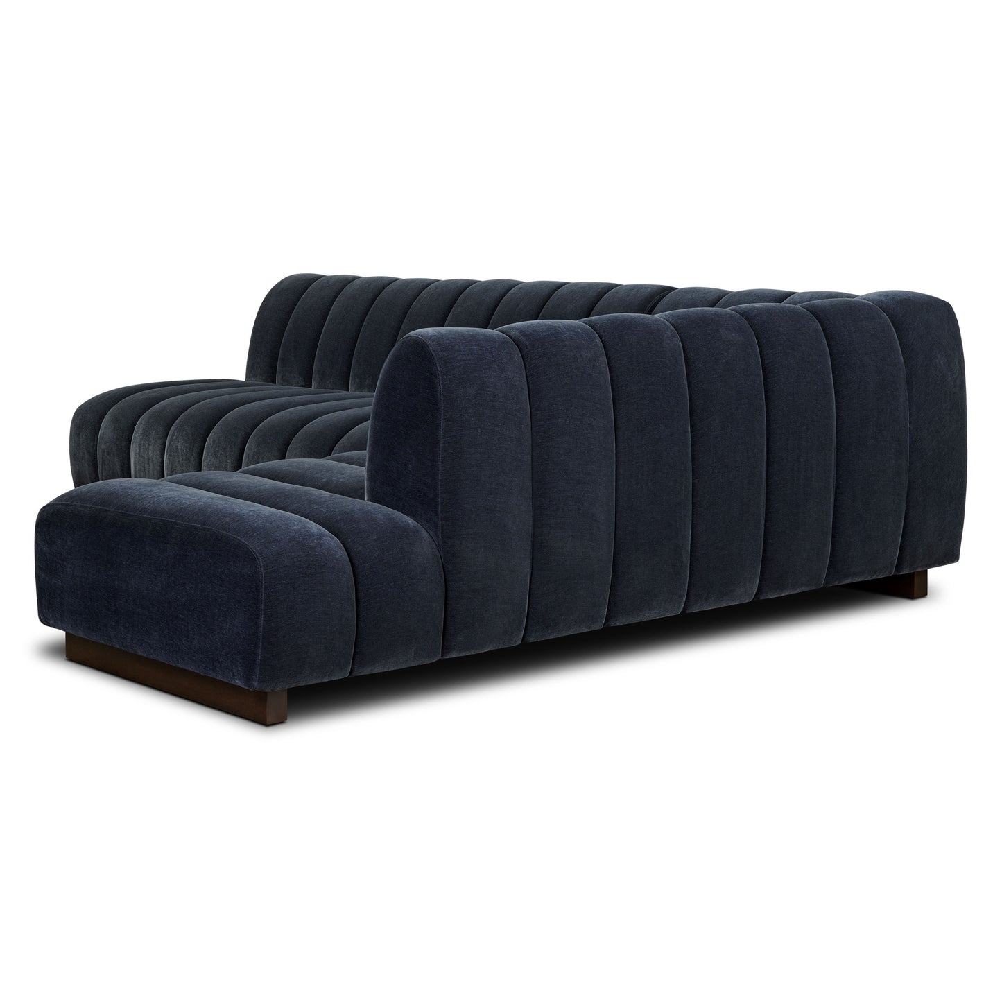 Pomona 125" Right-Facing Bumper Sectional | Mystic Blue