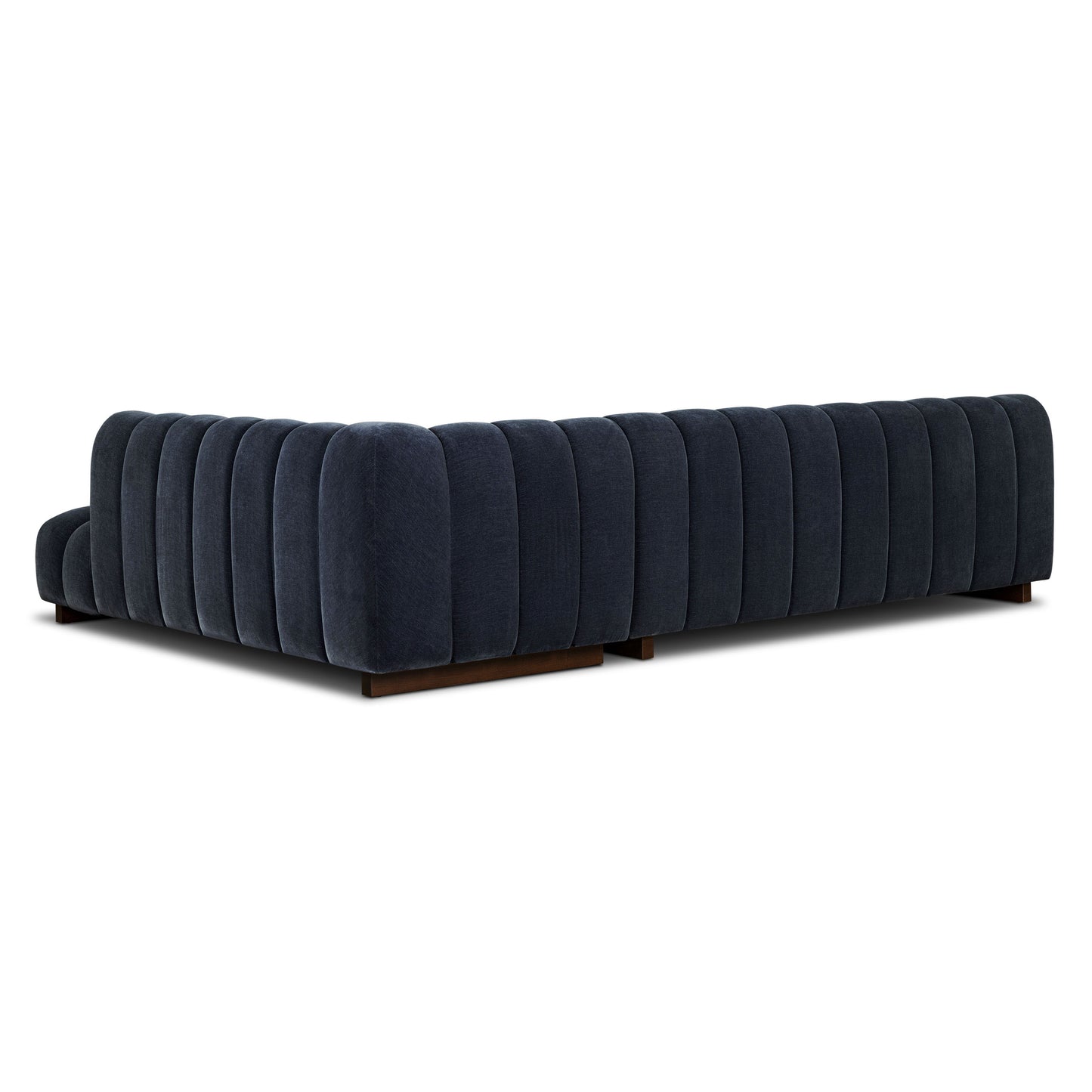 Pomona 125" Right-Facing Bumper Sectional | Mystic Blue