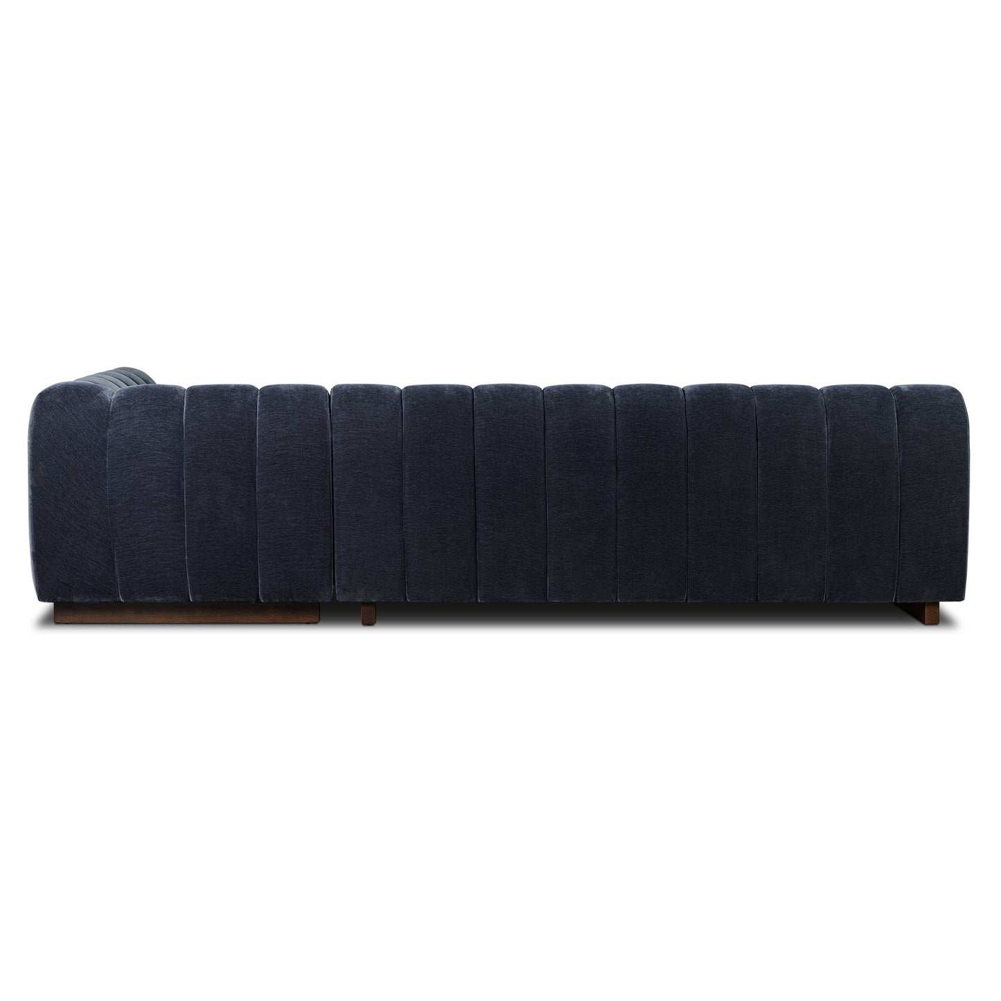 Pomona 125" Right-Facing Bumper Sectional | Mystic Blue