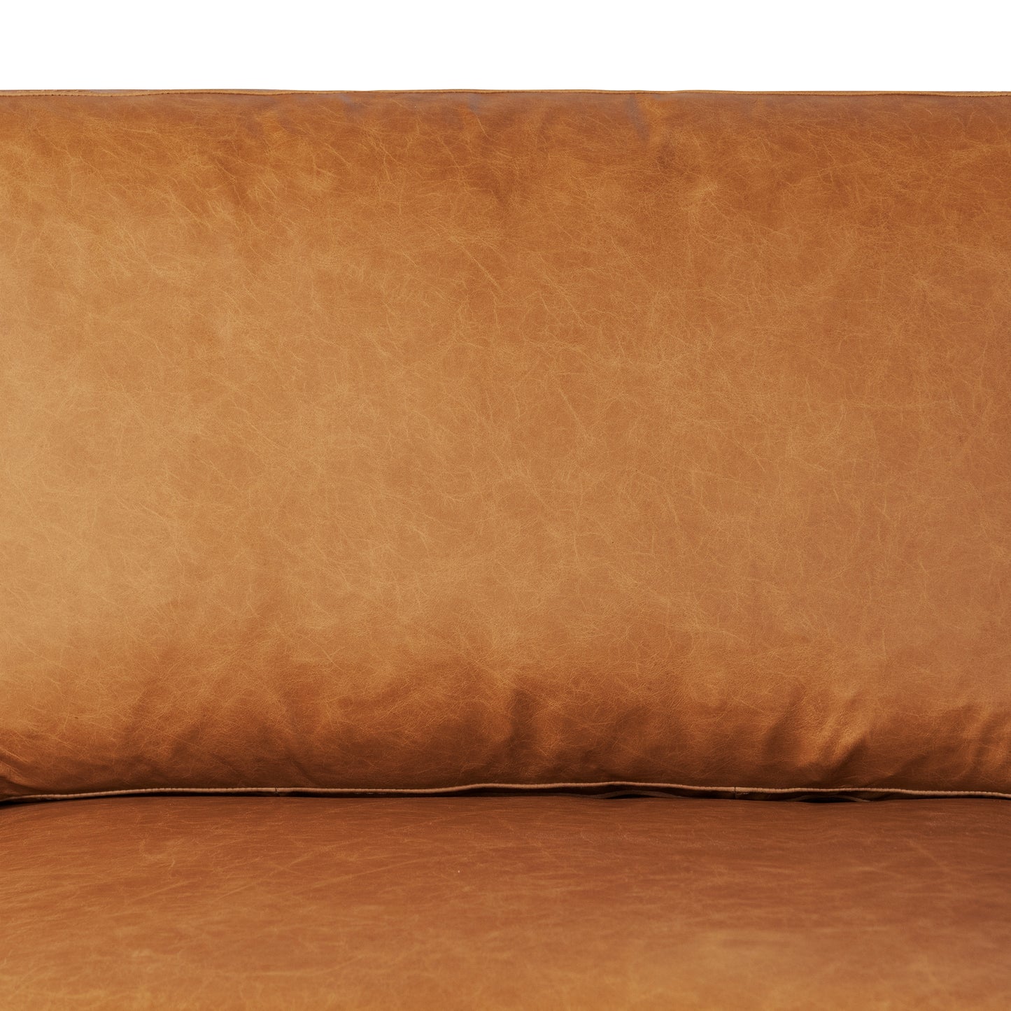 Sorrento 98" Leather L-Shaped Corner Sectional Sofa | Cognac Tan