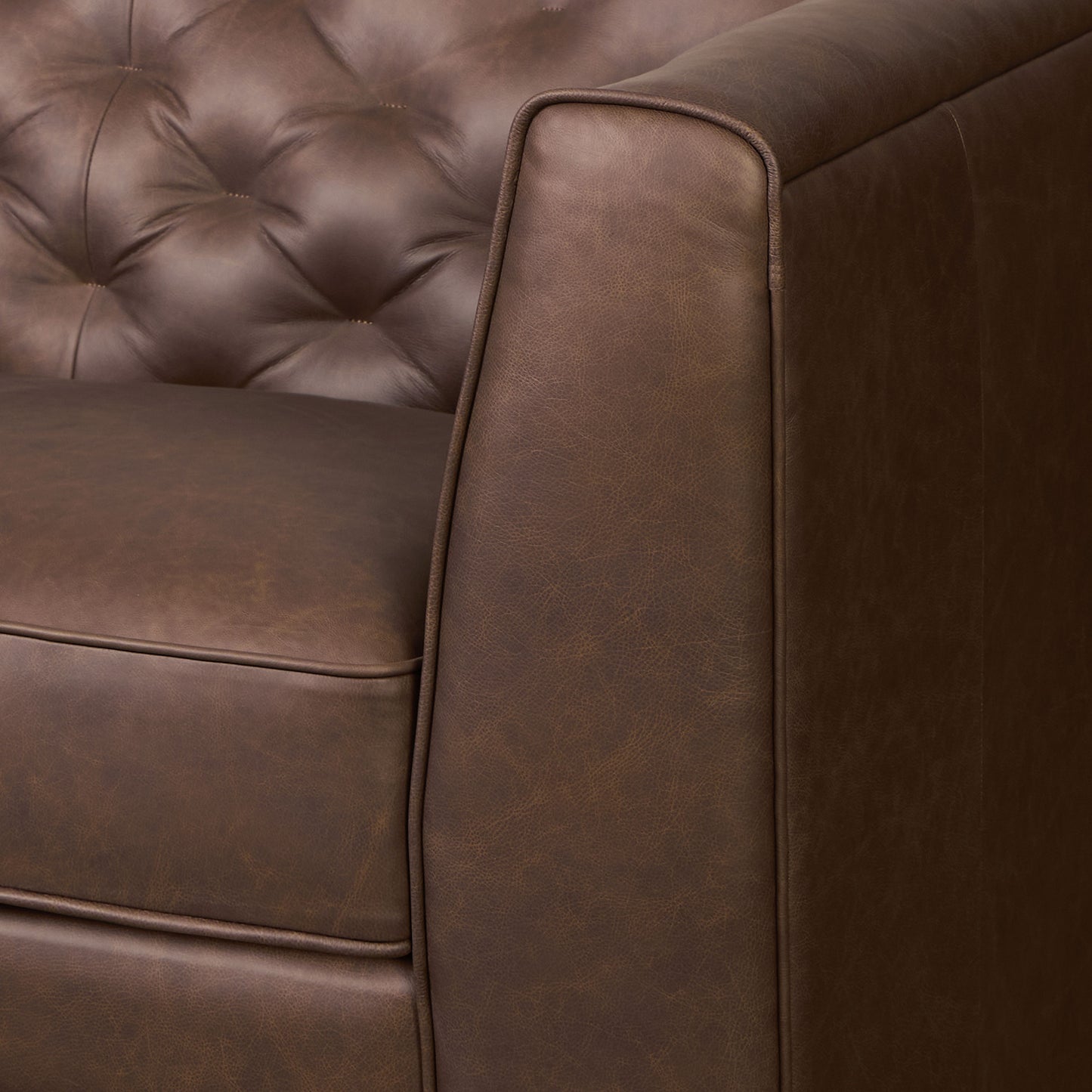 Essex 86" Leather Pull-Out Convertible Sleeper Sofa | Bridle Brown