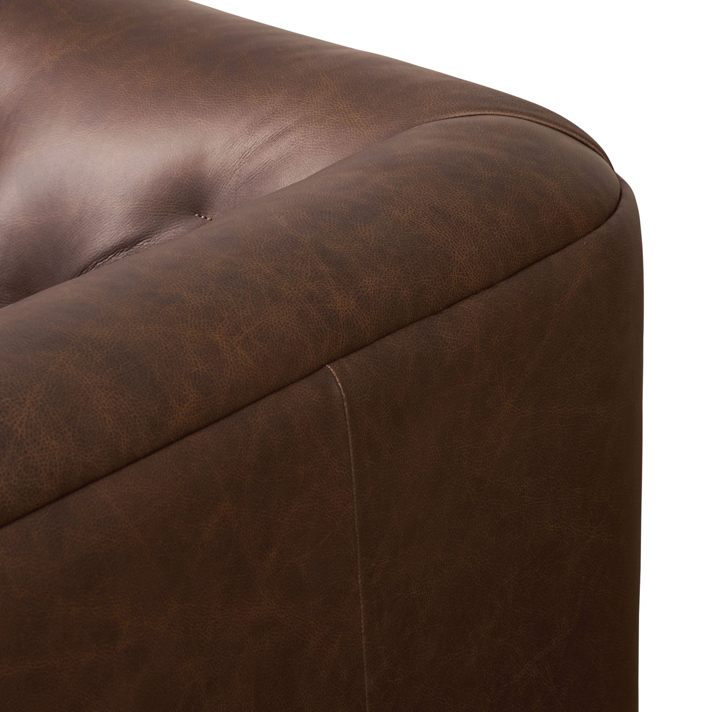 Essex 86" Leather Pull-Out Convertible Sleeper Sofa | Bridle Brown