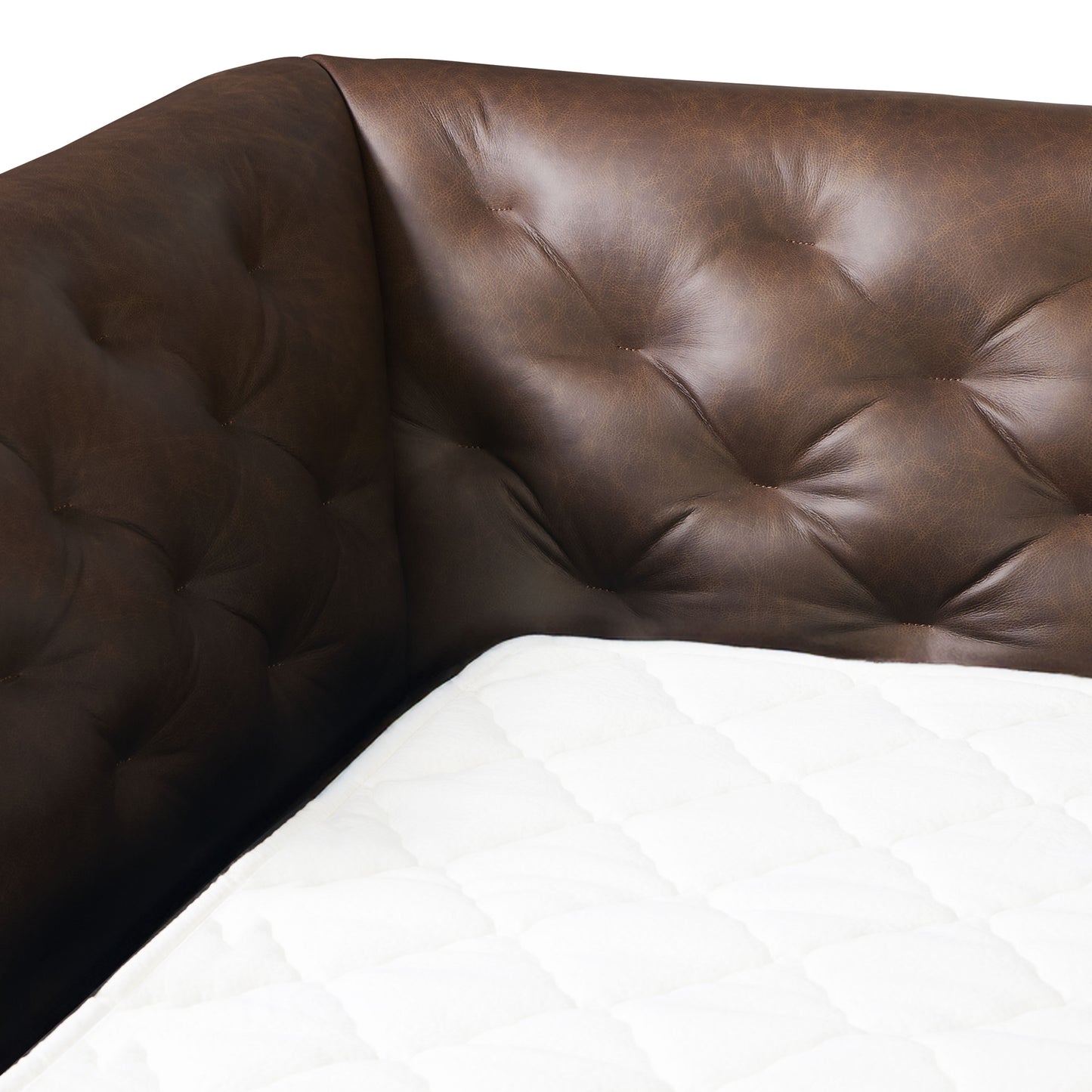 Essex 86" Leather Pull-Out Convertible Sleeper Sofa | Bridle Brown
