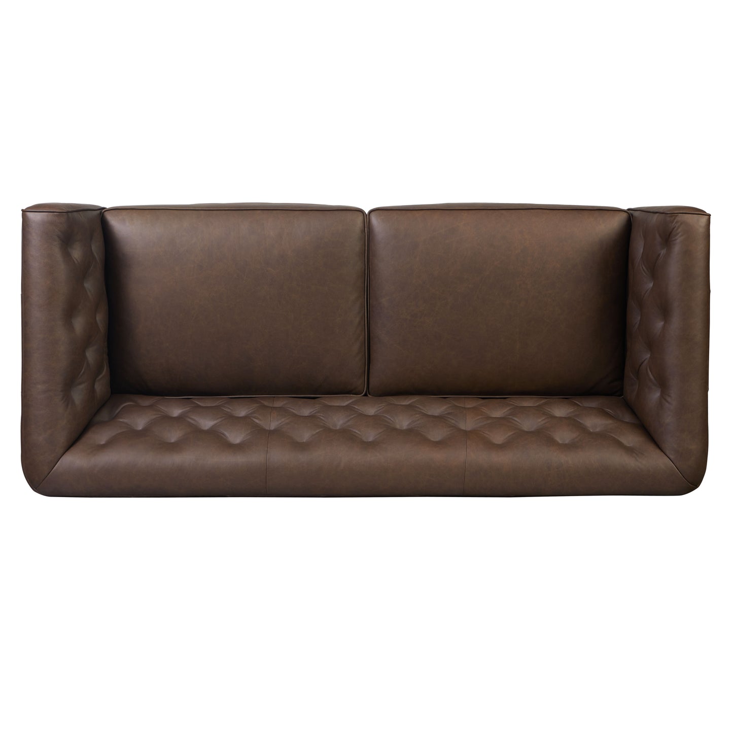 Essex 86" Leather Pull-Out Convertible Sleeper Sofa | Bridle Brown