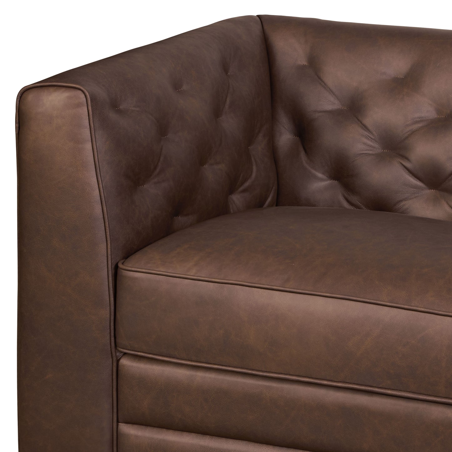 Essex 86" Leather Pull-Out Convertible Sleeper Sofa | Bridle Brown