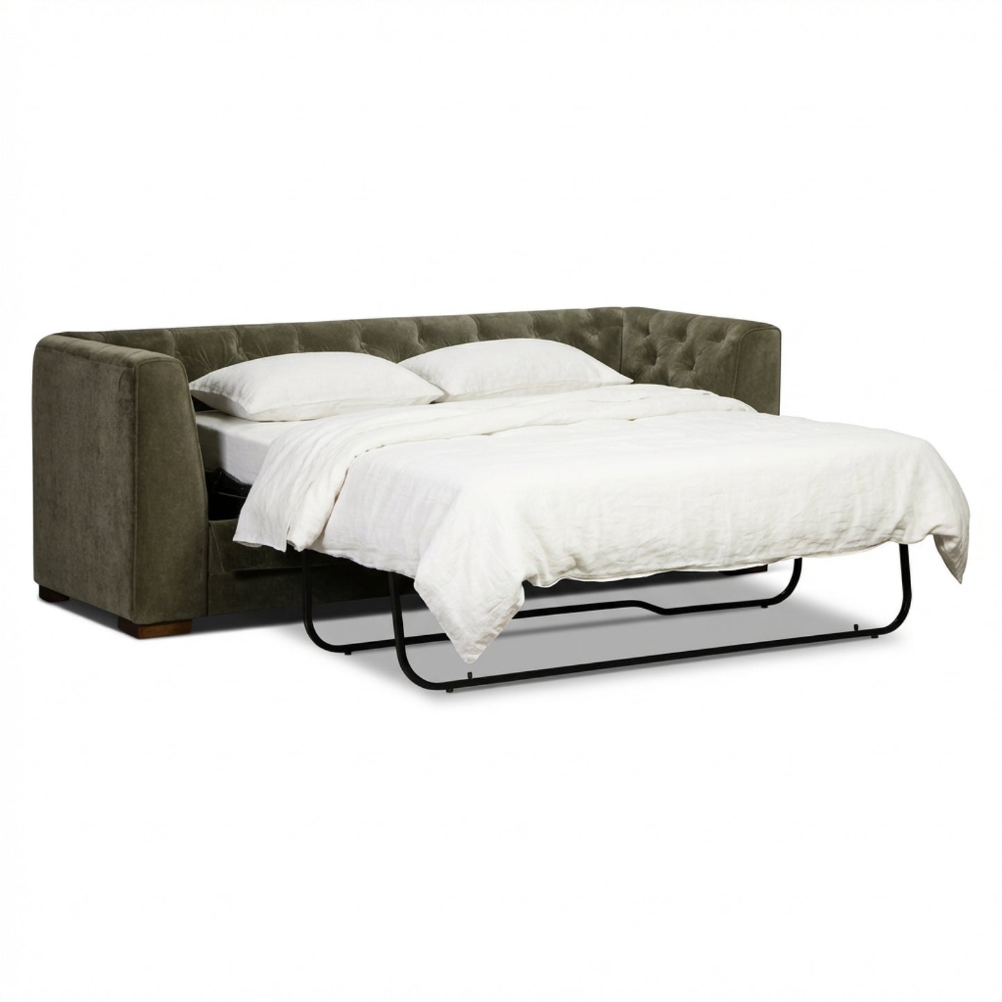 Essex Pull-Out Convertible Sleeper Sofa (86") | Lume Green