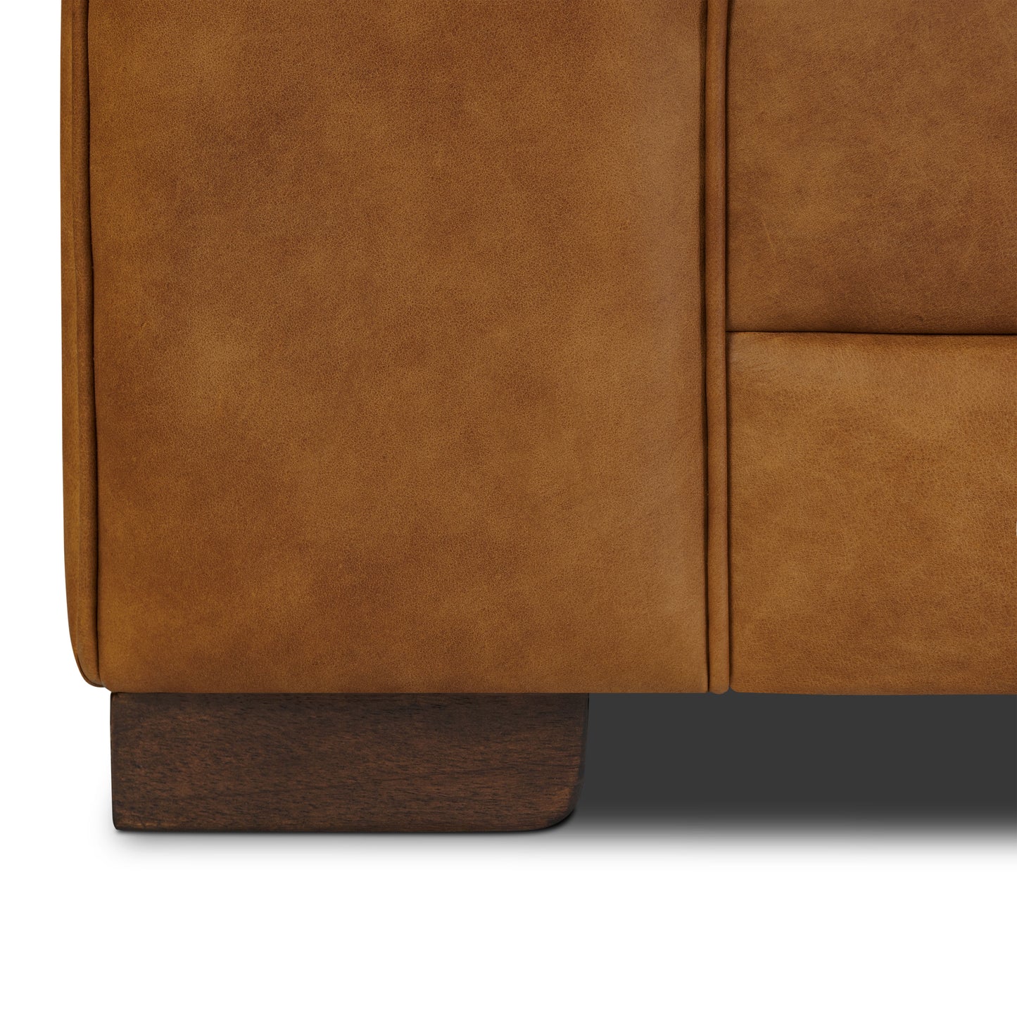 Essex 86" Leather Pull-Out Convertible Sleeper Sofa | Russet Tan