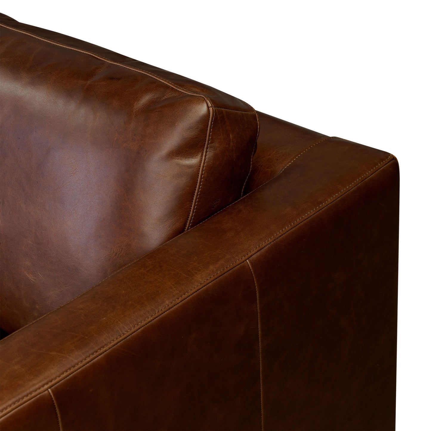 Napa 113.5" Leather Left-Facing Pull-Out Sleeper Sectional Sofa | Oscuro Brown