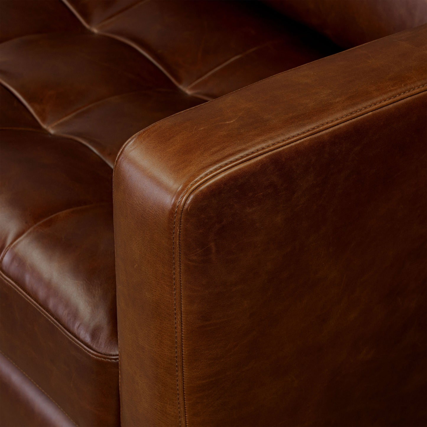Napa 113.5" Leather Left-Facing Pull-Out Sleeper Sectional Sofa | Oscuro Brown