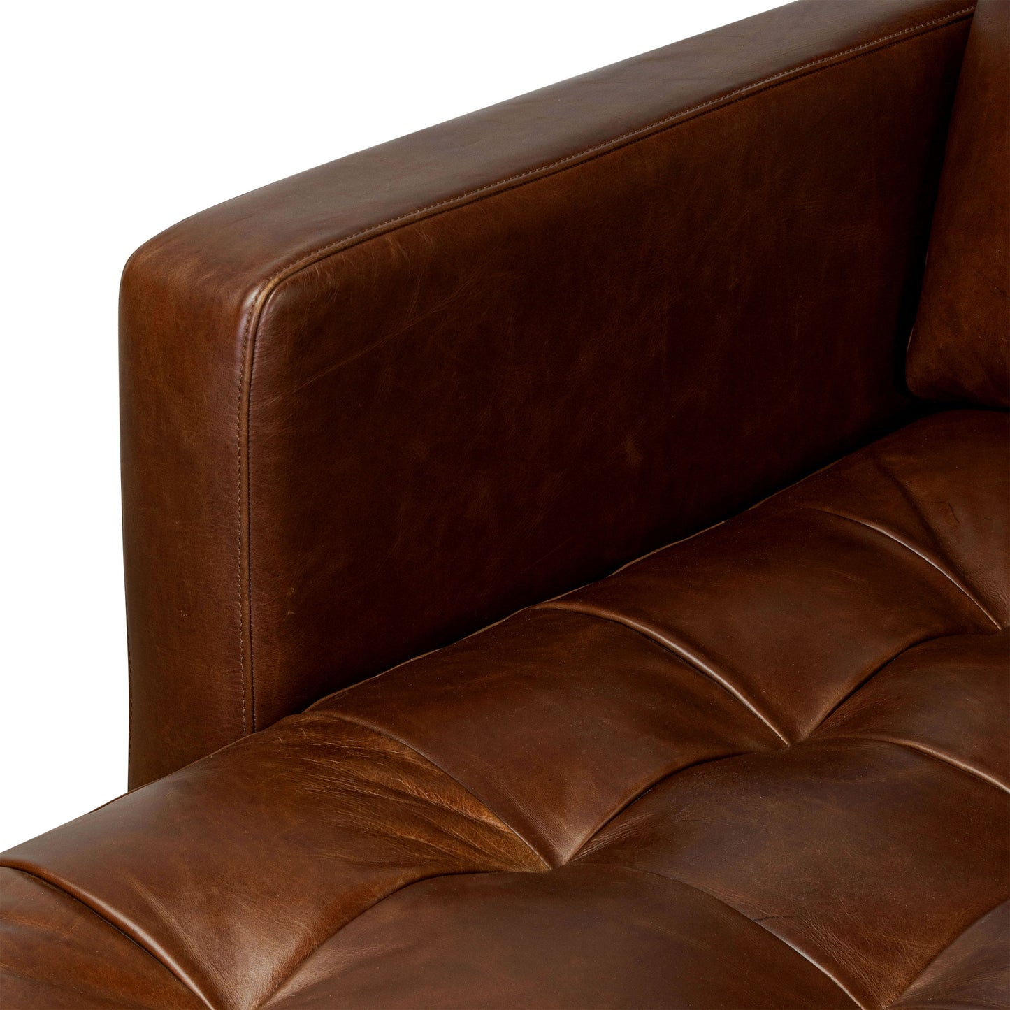Napa 113.5" Leather Left-Facing Pull-Out Sleeper Sectional Sofa | Oscuro Brown