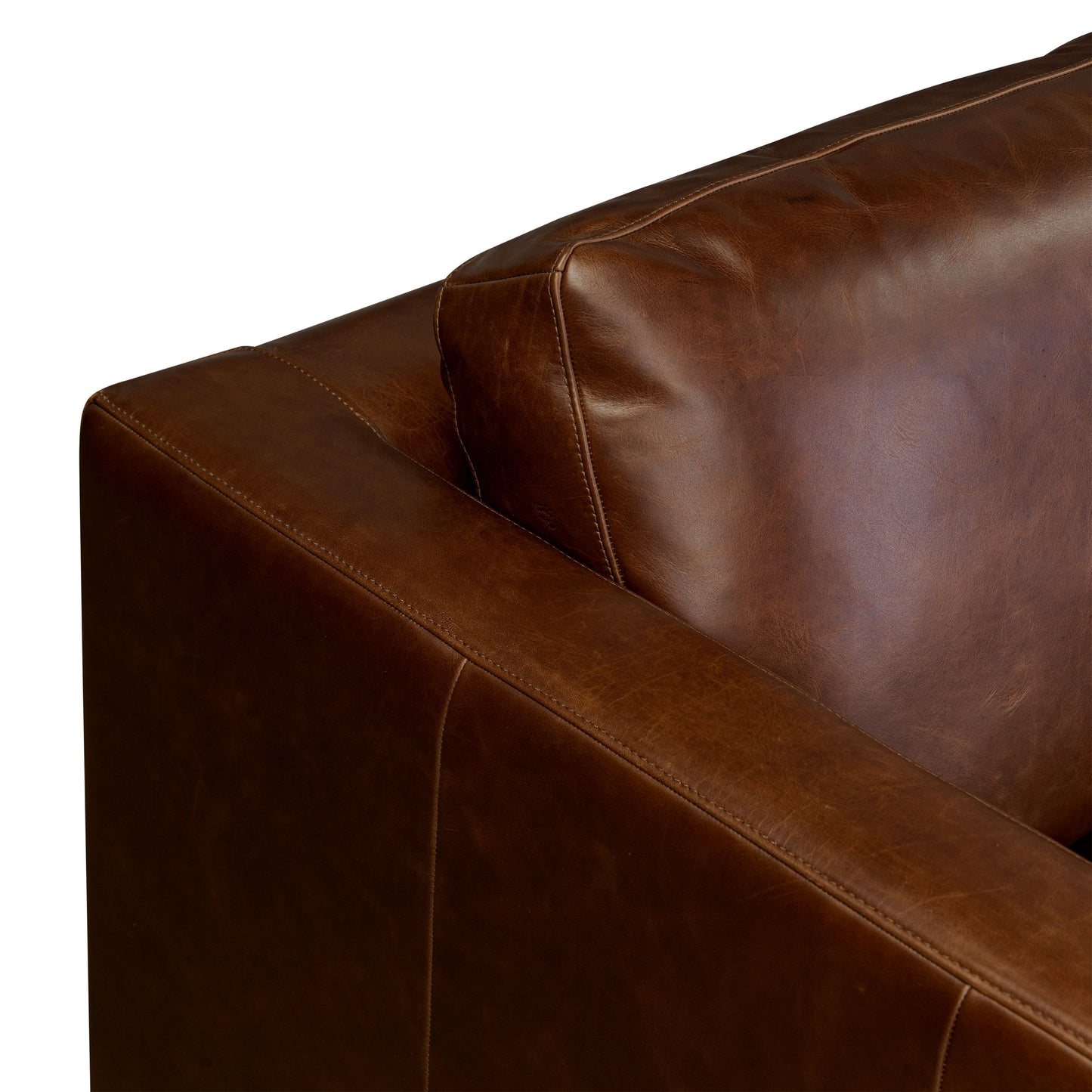 Napa 113.5" Leather Right-Facing Pull-Out Sleeper Sectional Sofa | Oscuro Brown