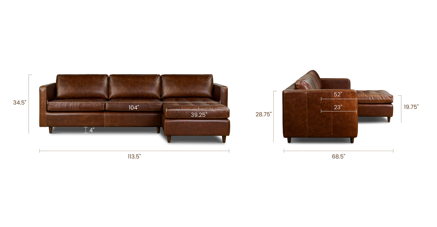 Oscuro Brown, dimensions