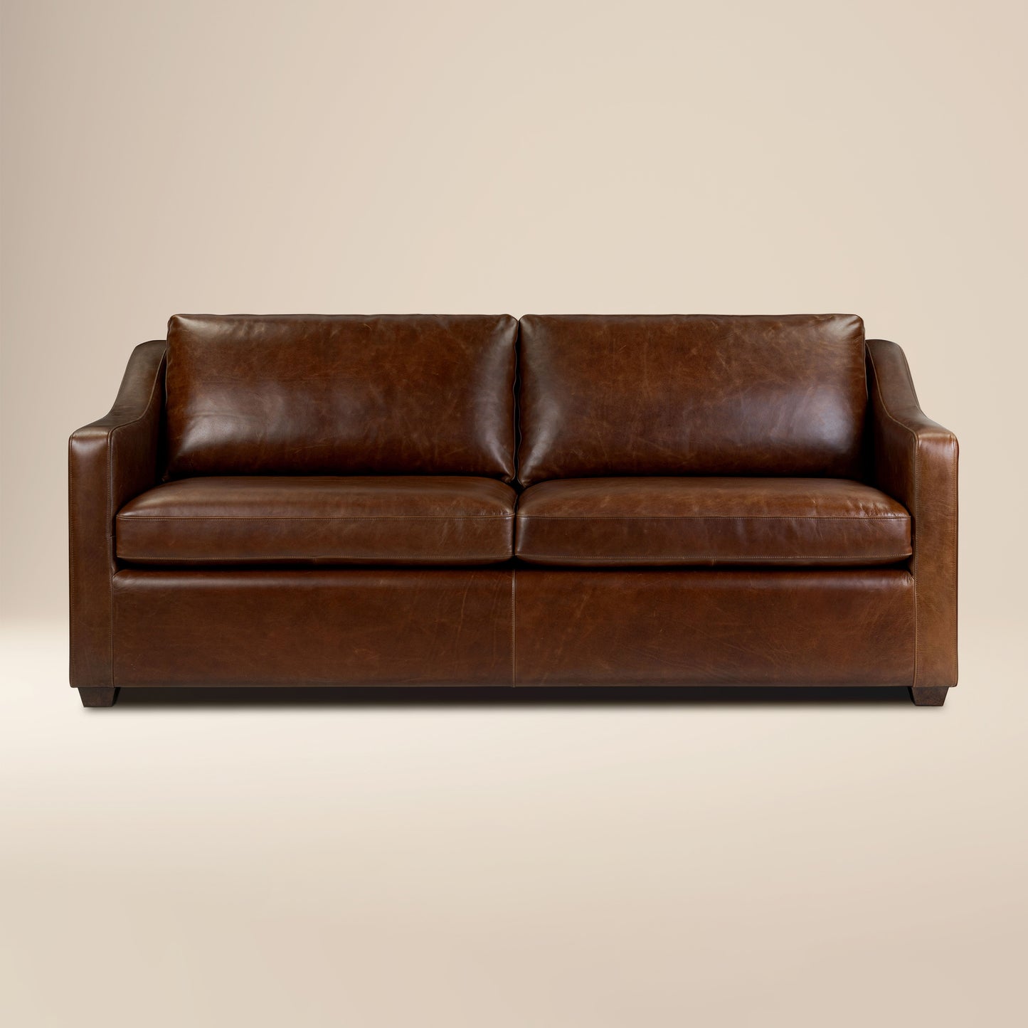 Biltmore 80.5" Leather Pull-Out Convertible Sleeper Sofa | Oscuro Brown