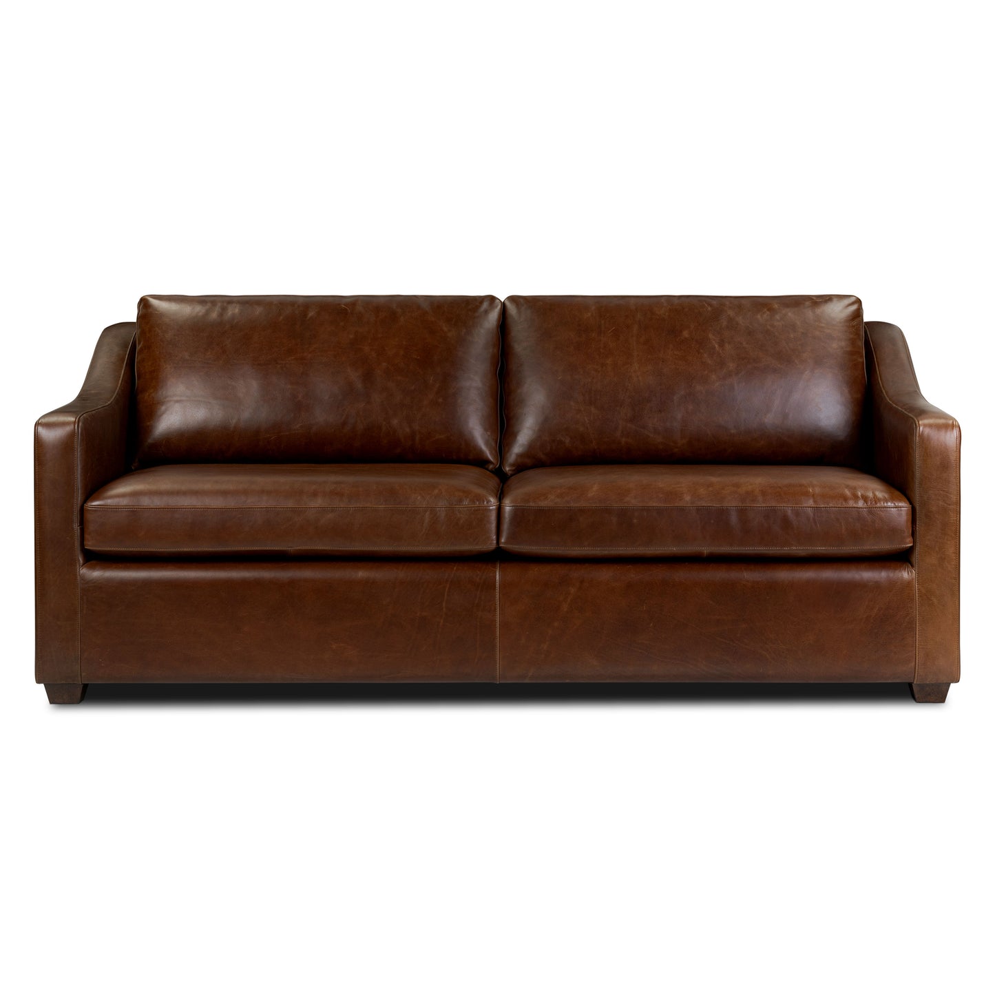 Biltmore 80.5" Leather Pull-Out Convertible Sleeper Sofa | Oscuro Brown