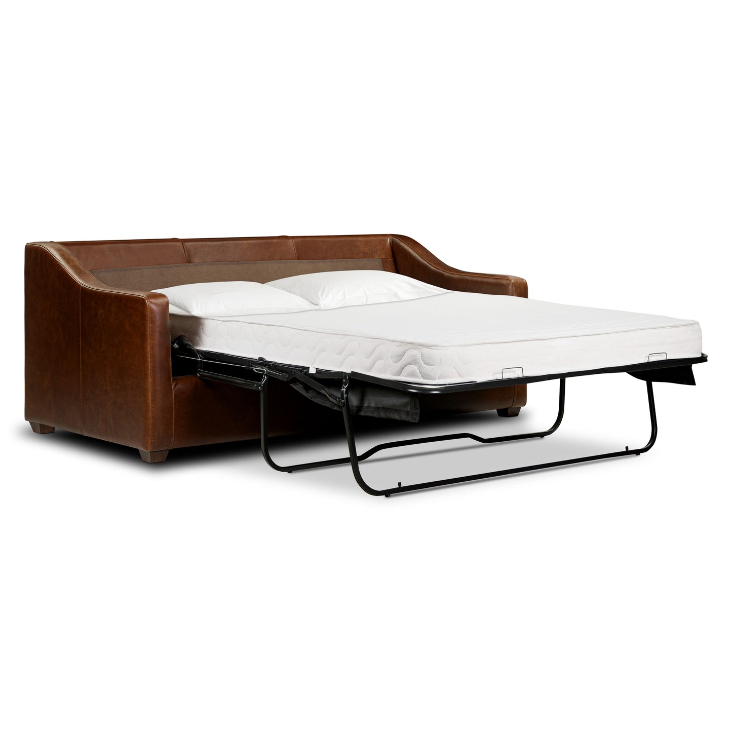 Biltmore 80.5" Leather Pull-Out Convertible Sleeper Sofa | Oscuro Brown