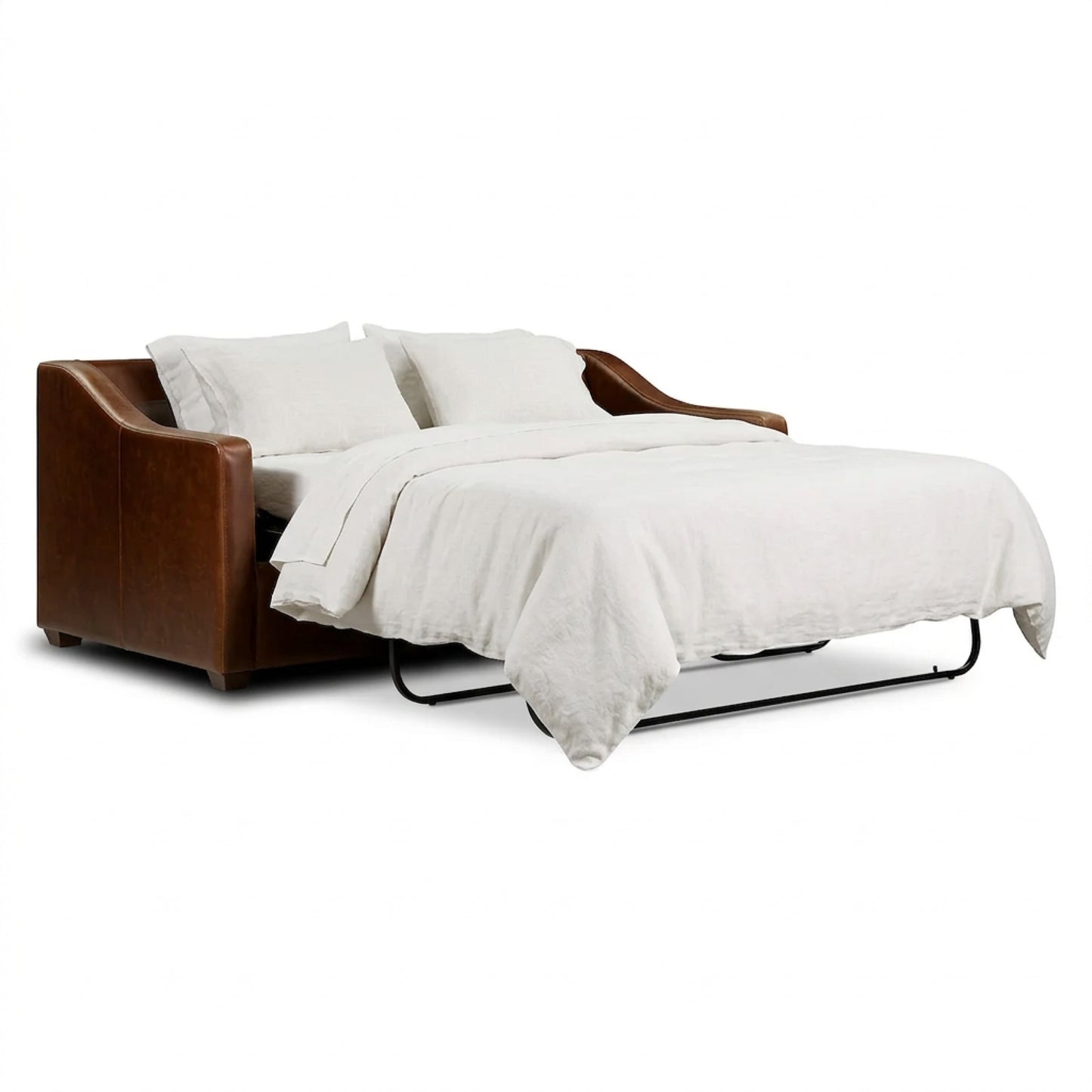 Biltmore 80.5" Leather Pull-Out Convertible Sleeper Sofa | Oscuro Brown