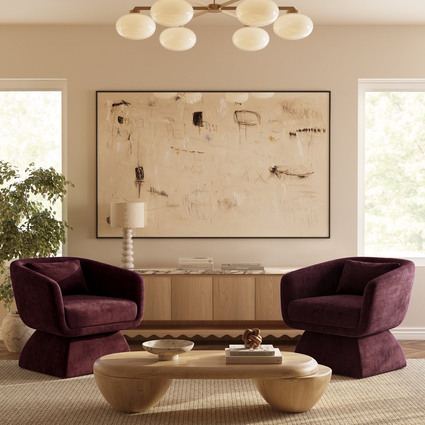 Zeno Lounge Chair | Mello Plum