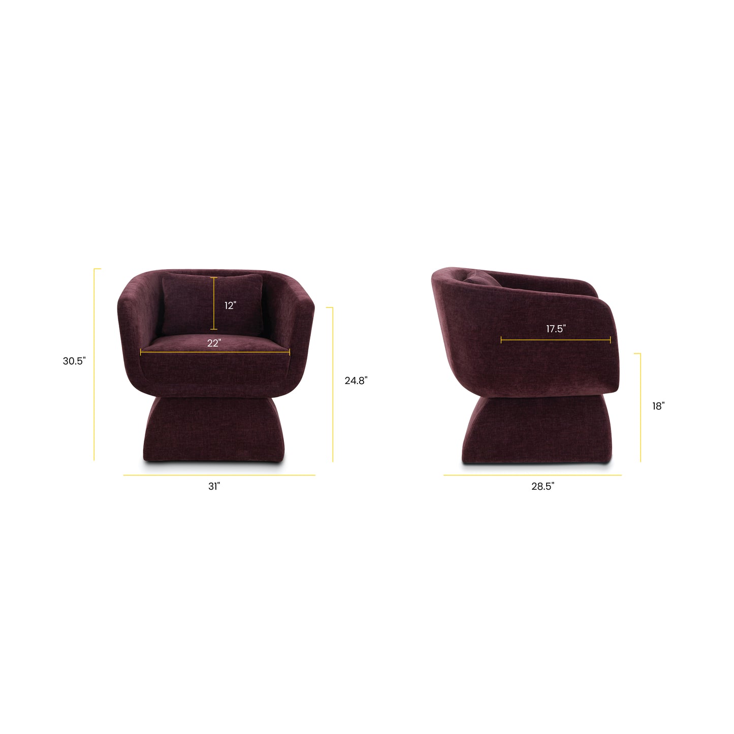 Zeno Lounge Chair | Mello Plum