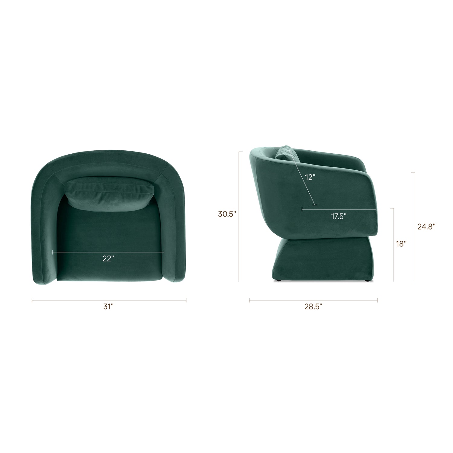 Zeno Lounge Chair | Shadow Teal 