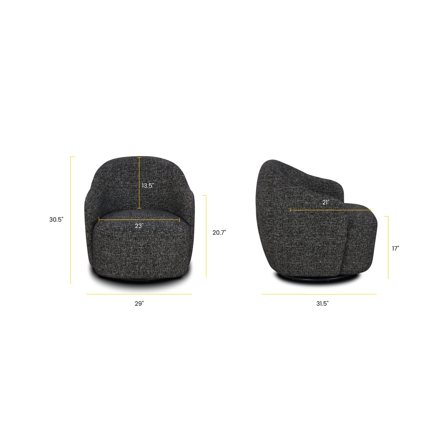 Petal Lounge Chair | Ebony Black