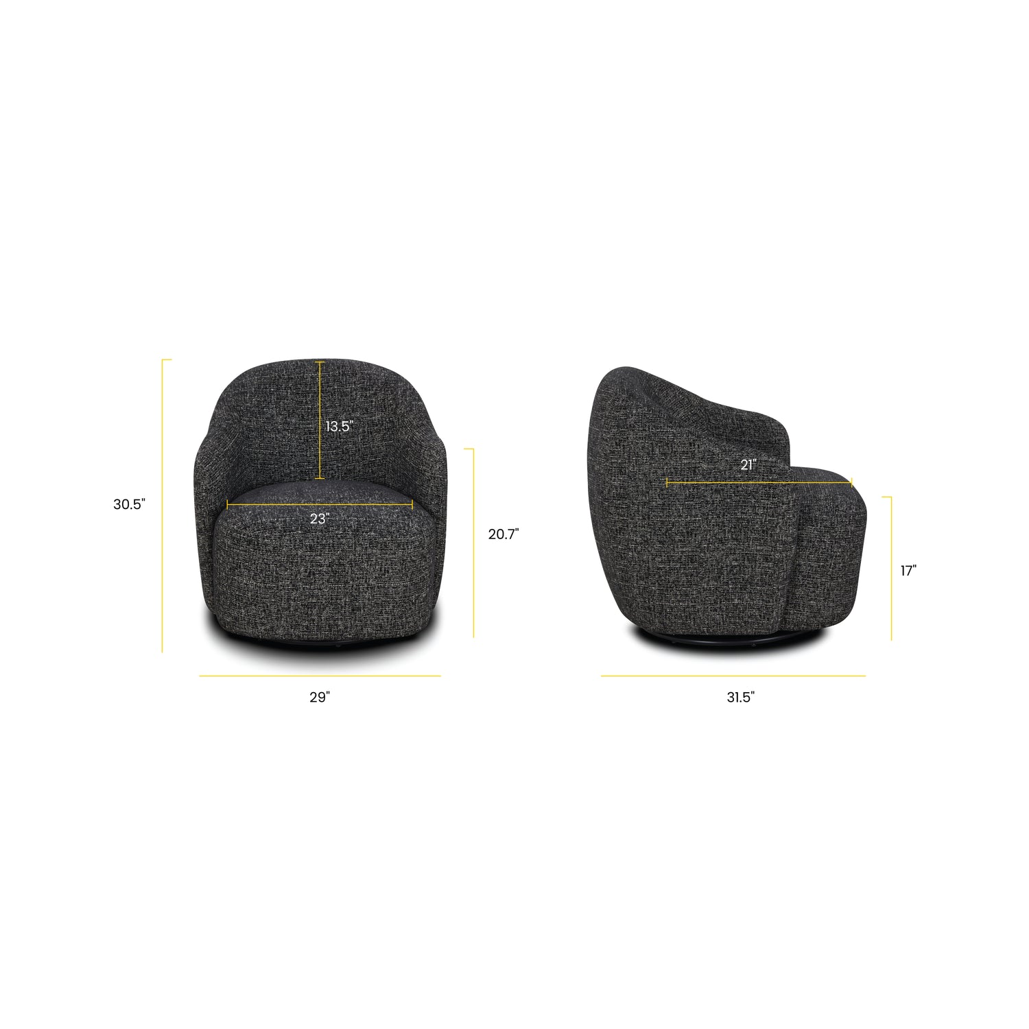 Petal Lounge Chair | Ebony Black 